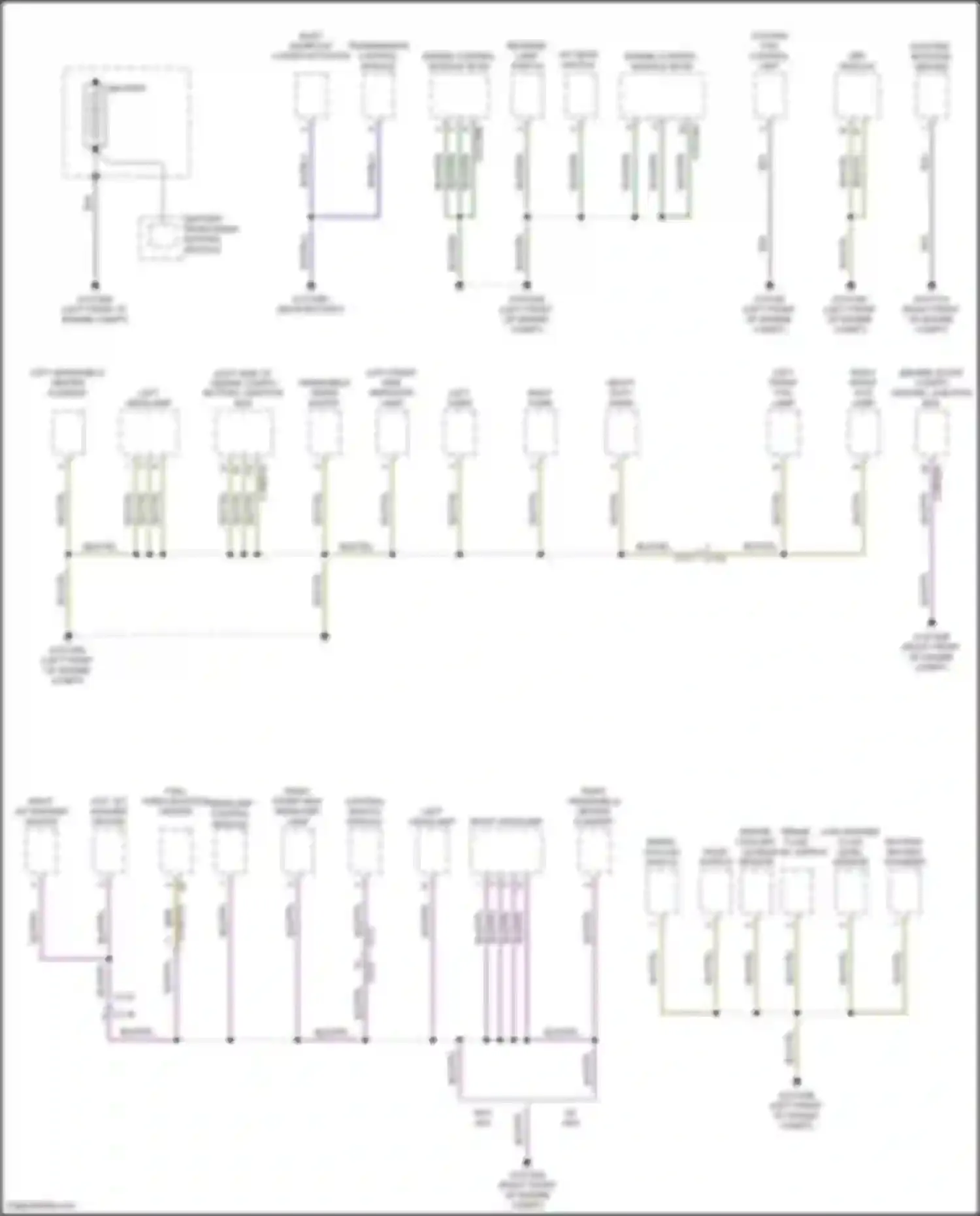 Freelander Land Rover II facelift (2010-2012): Ground distribution circuit (1 of 4)