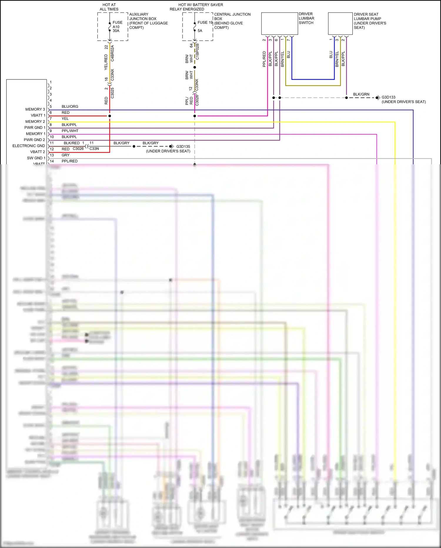 Wiring diagram blu/grn for Land Rover Freelander II facelift (2010-2012) (3 of 17)
