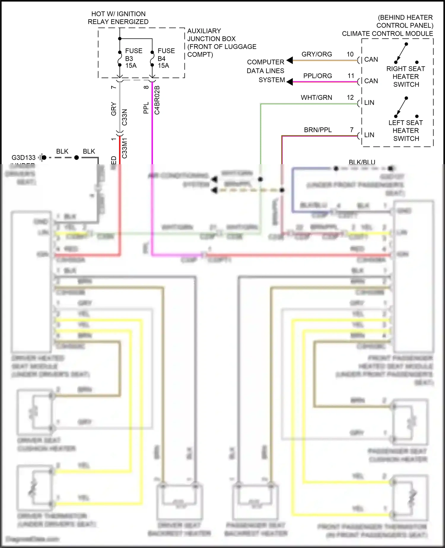 Wiring diagram climate control module for Land Rover Freelander II facelift (2010-2012) (5 of 9)