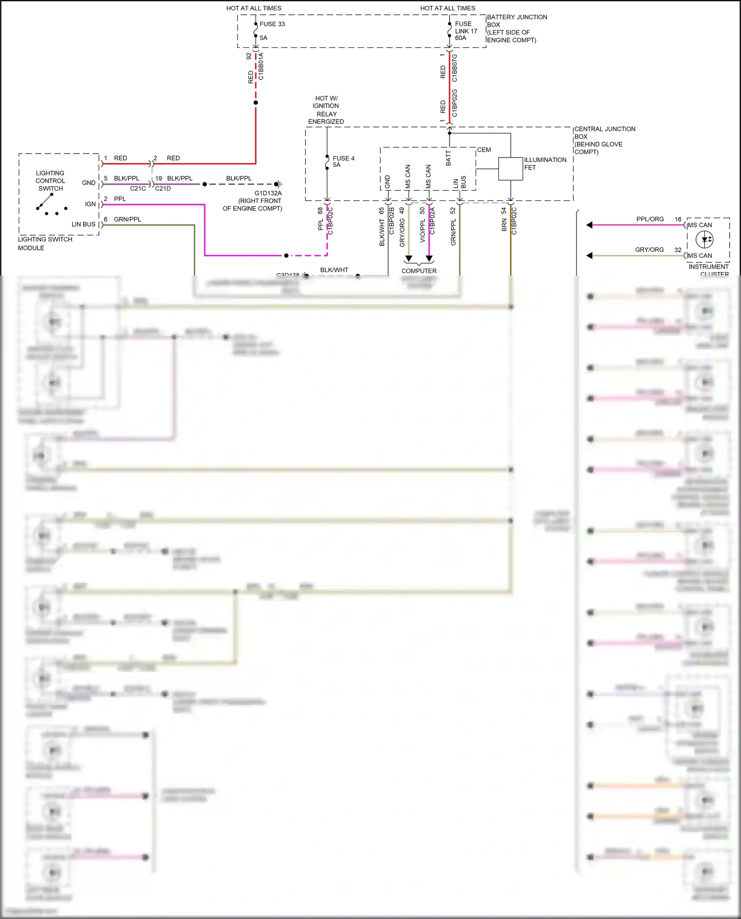 Wiring diagram climate control module for Land Rover Freelander II facelift (2010-2012) (7 of 9)
