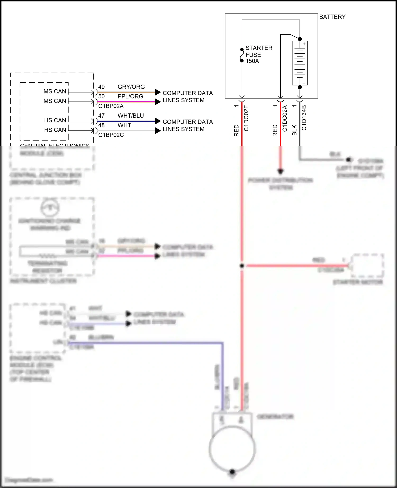 Wiring diagram computer data lines system for Land Rover Freelander II facelift (2010-2012) (14 of 47)