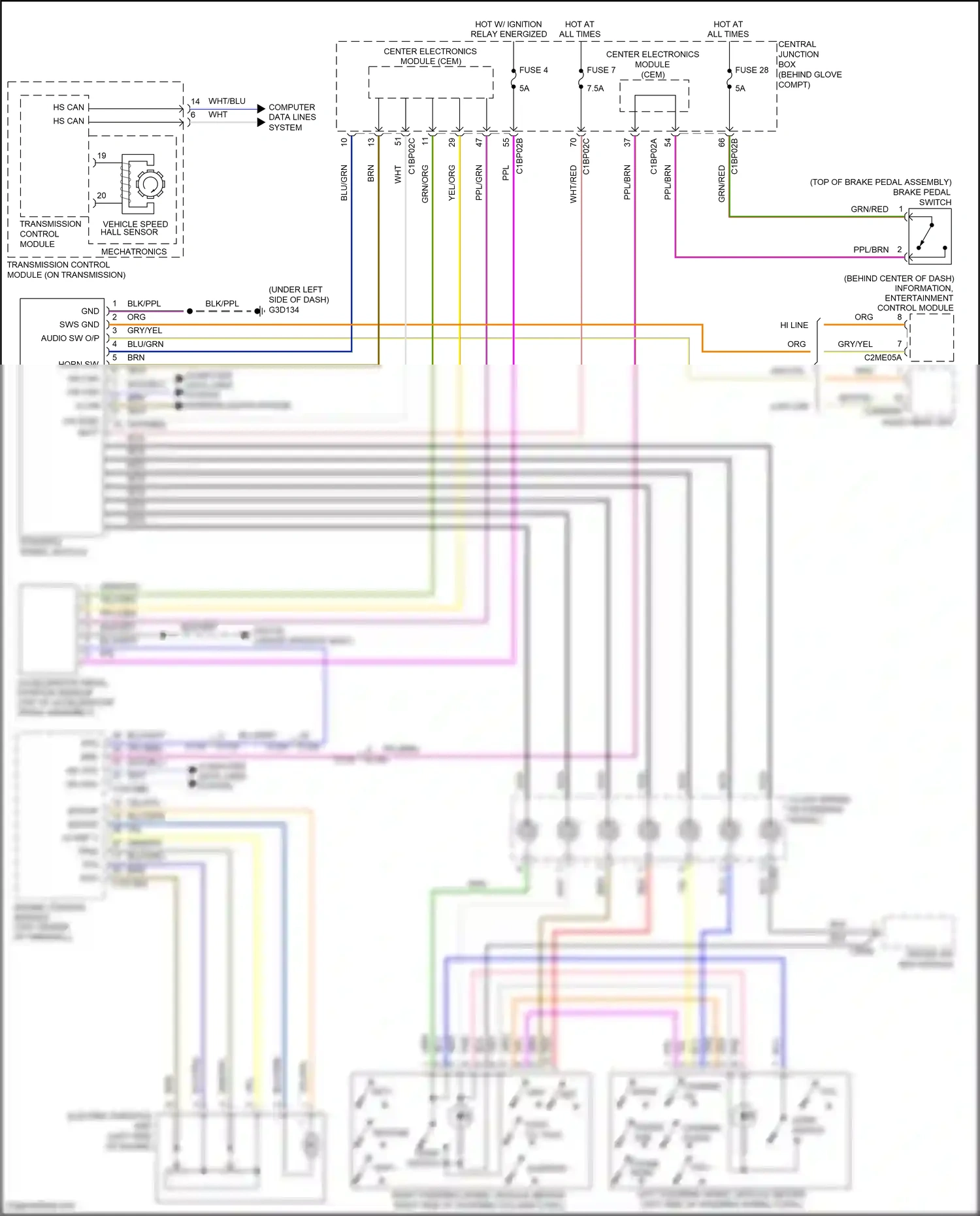 Wiring diagram engine control module for Land Rover Freelander II facelift (2010-2012) (3 of 8)