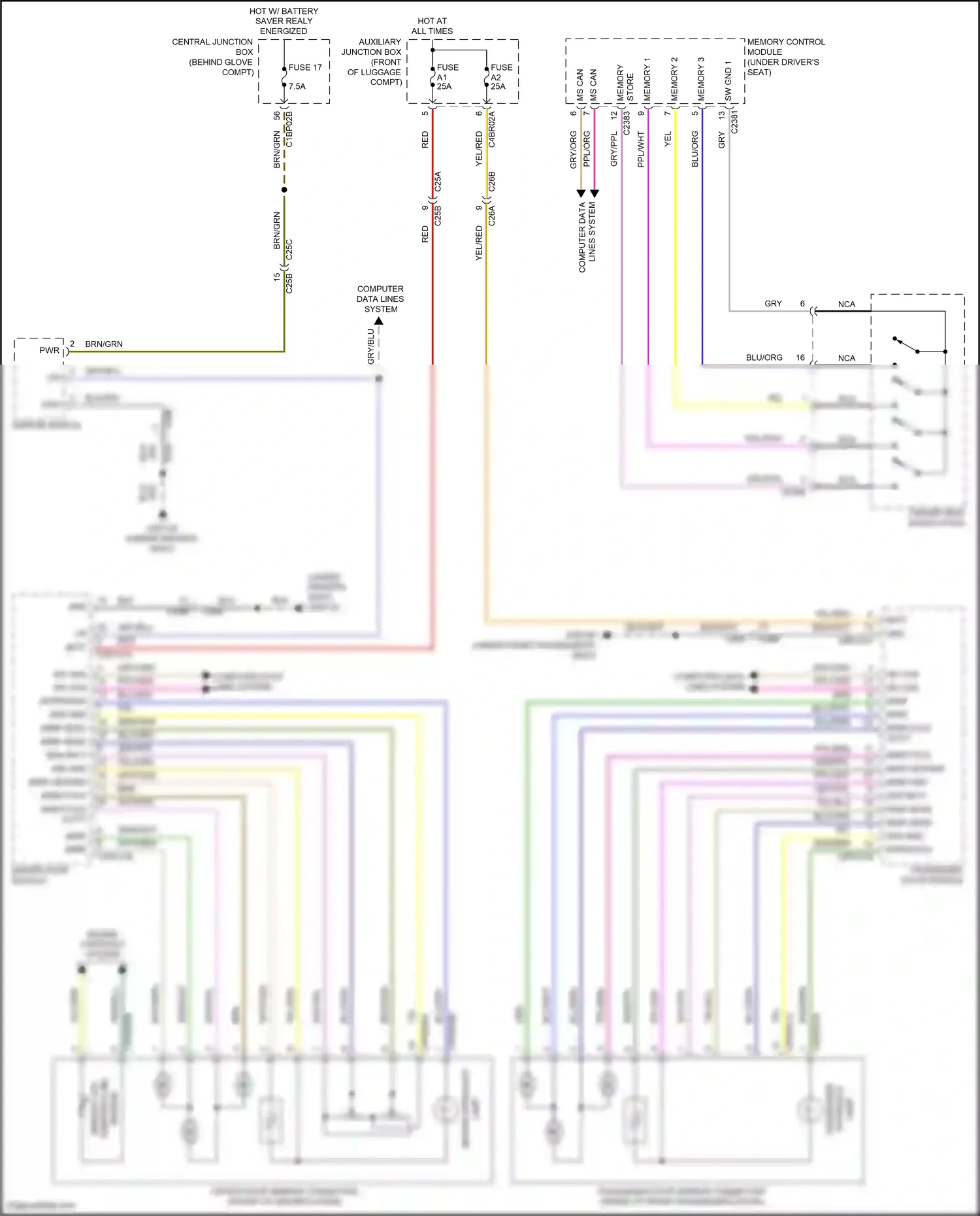 Wiring diagram engine controls system for Land Rover Freelander II facelift (2010-2012) (2 of 3)