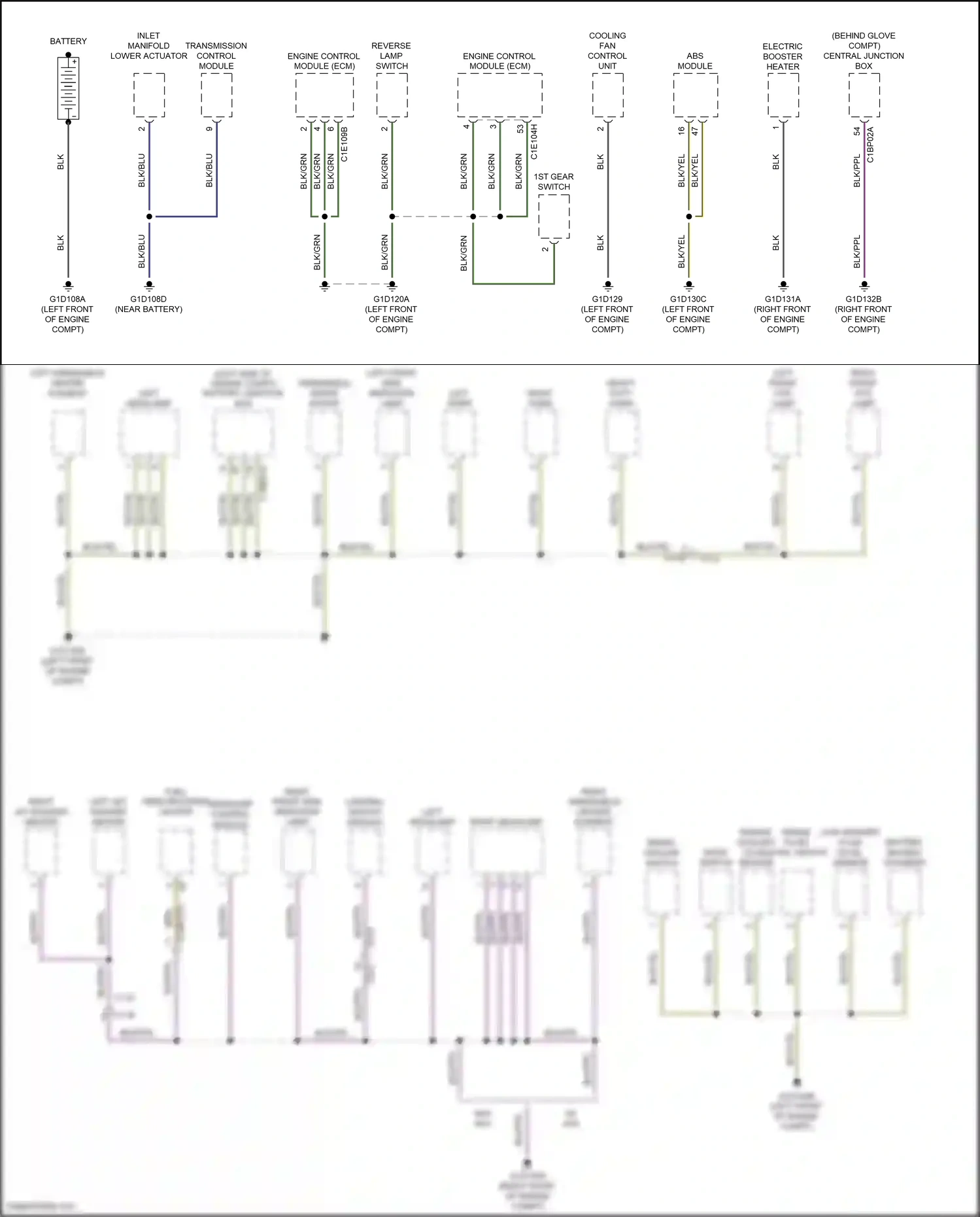 Wiring diagram engine coolant level sensor for Land Rover Freelander II facelift (2010-2012) (1 of 3)