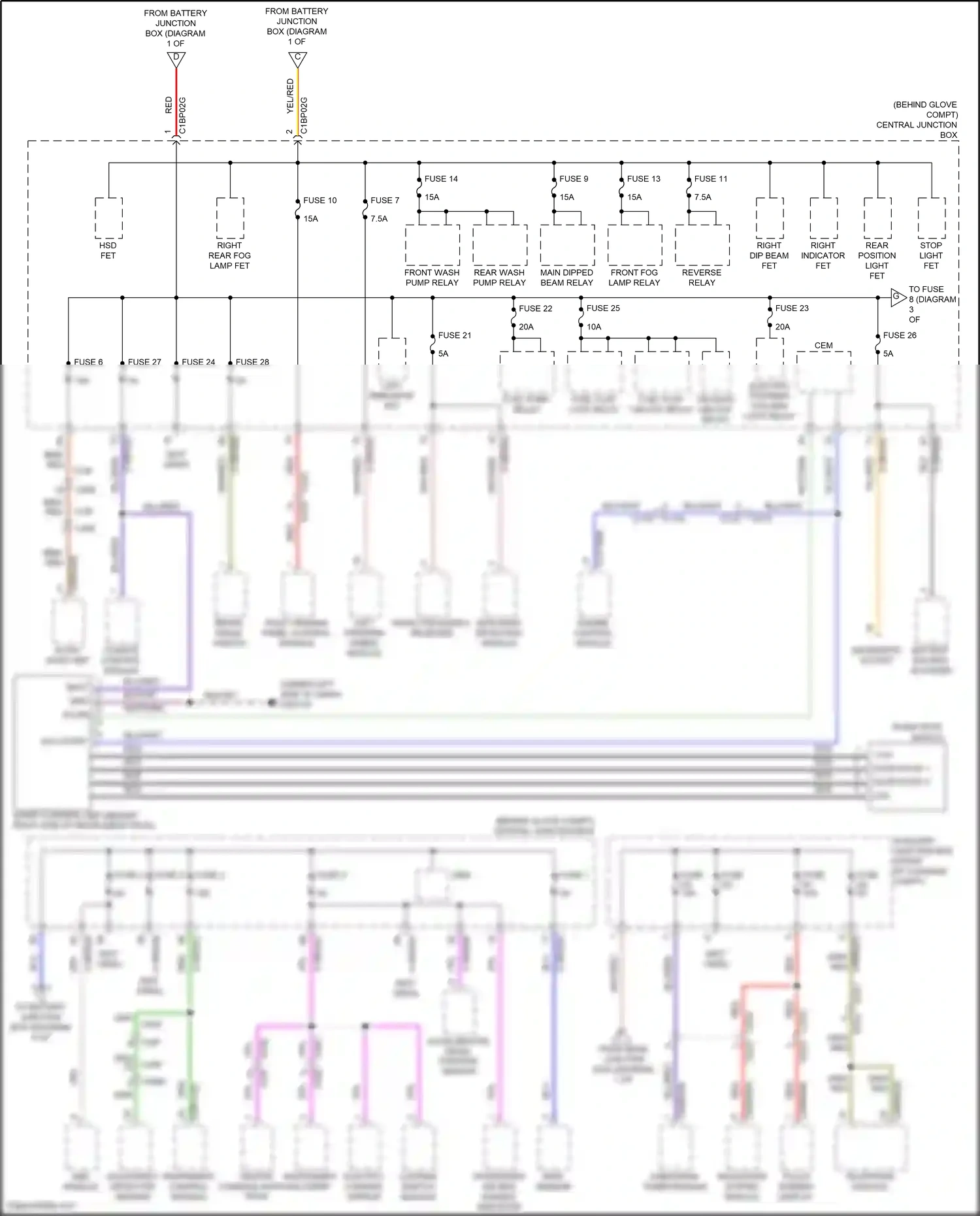 Wiring diagram left indicator fet for Land Rover Freelander II facelift (2010-2012) (1 of 1)