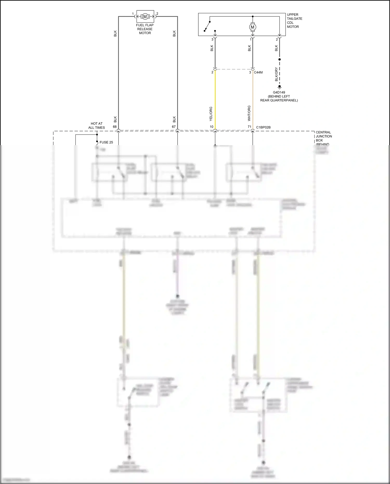 Wiring diagram master lock switch for Land Rover Freelander II facelift (2010-2012) (2 of 2)