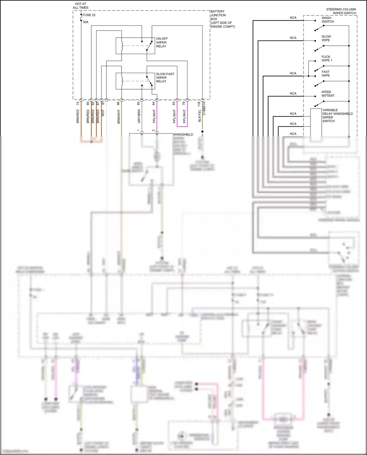 Wiring diagram steering column lighting switch for Land Rover Freelander II facelift (2010-2012) (2 of 3)