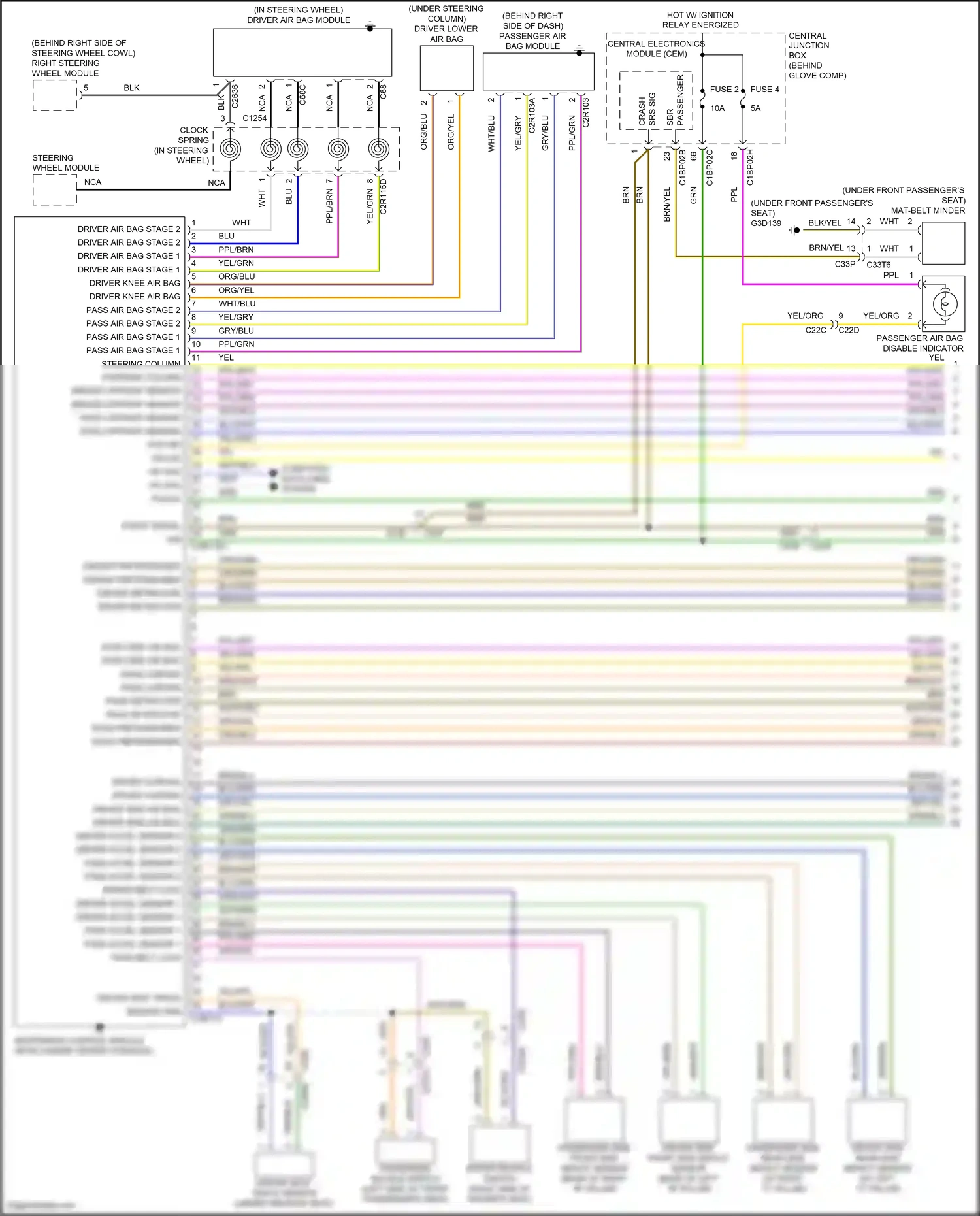 Wiring diagram steering column) for Land Rover Freelander II facelift (2010-2012) (1 of 1)