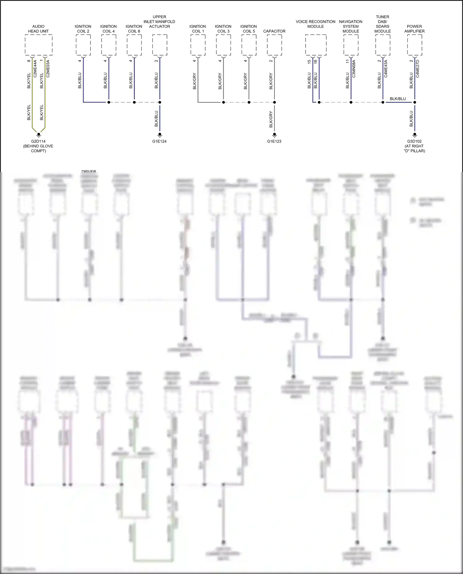 Wiring diagram tuner dab/ sdars module for Land Rover Freelander II facelift (2010-2012) (1 of 1)