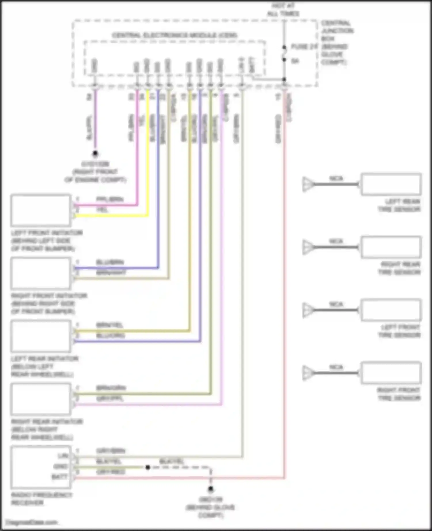 Freelander Land Rover II (2006-2010): Warning systems circuit