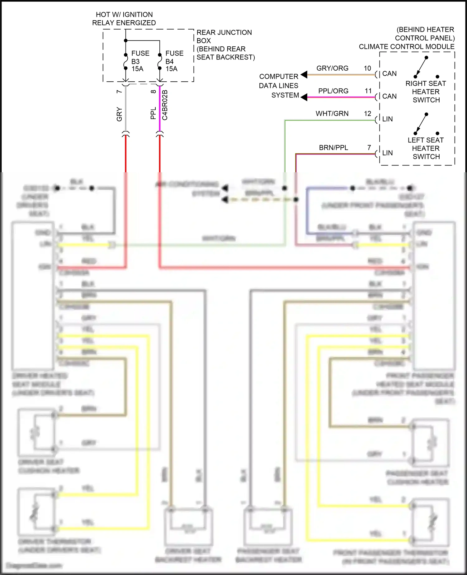 Wiring diagram climate control module for Land Rover Freelander II (2006-2010) (5 of 8)