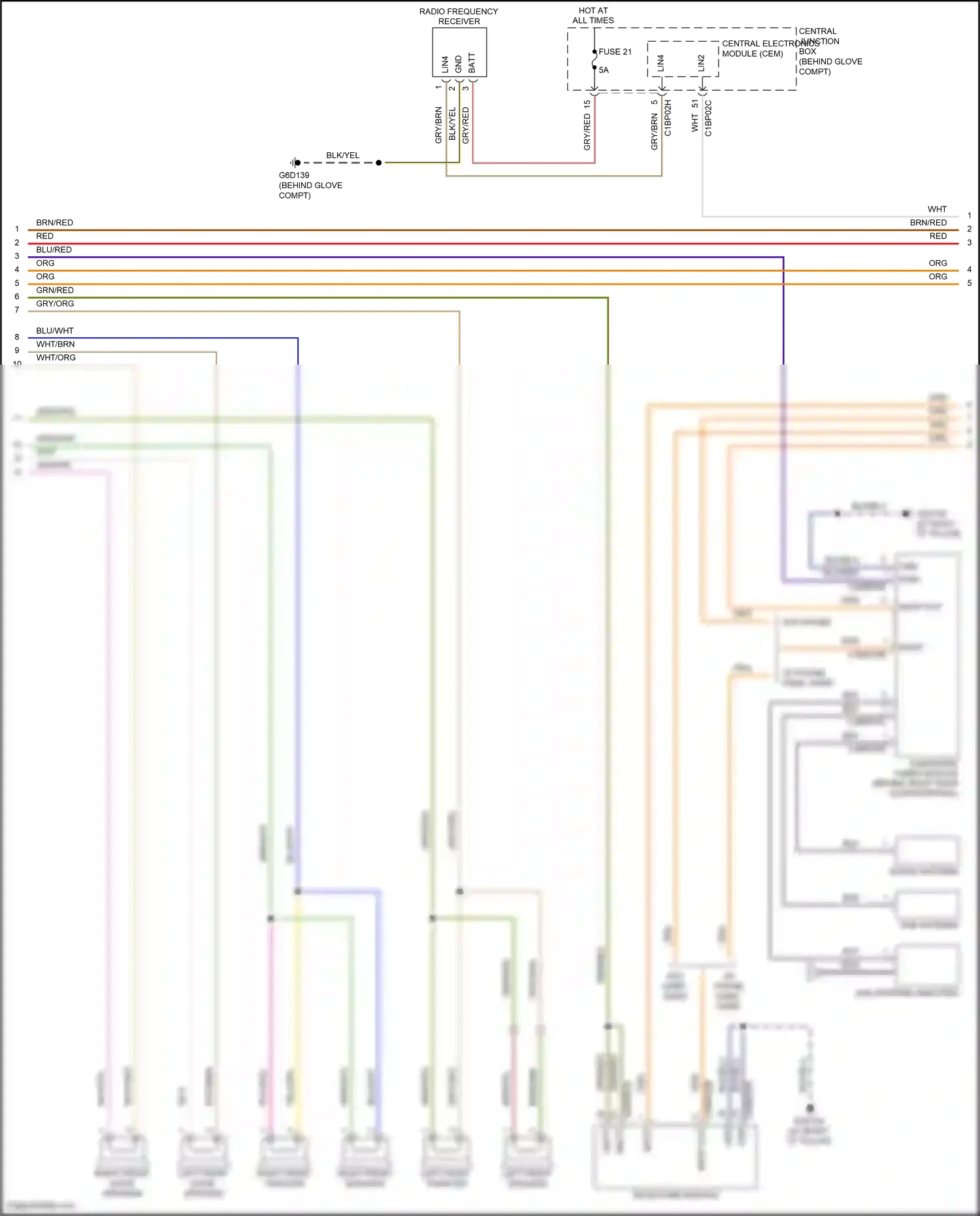 Wiring diagram dab/sdars tuner module for Land Rover Freelander II (2006-2010) (2 of 4)