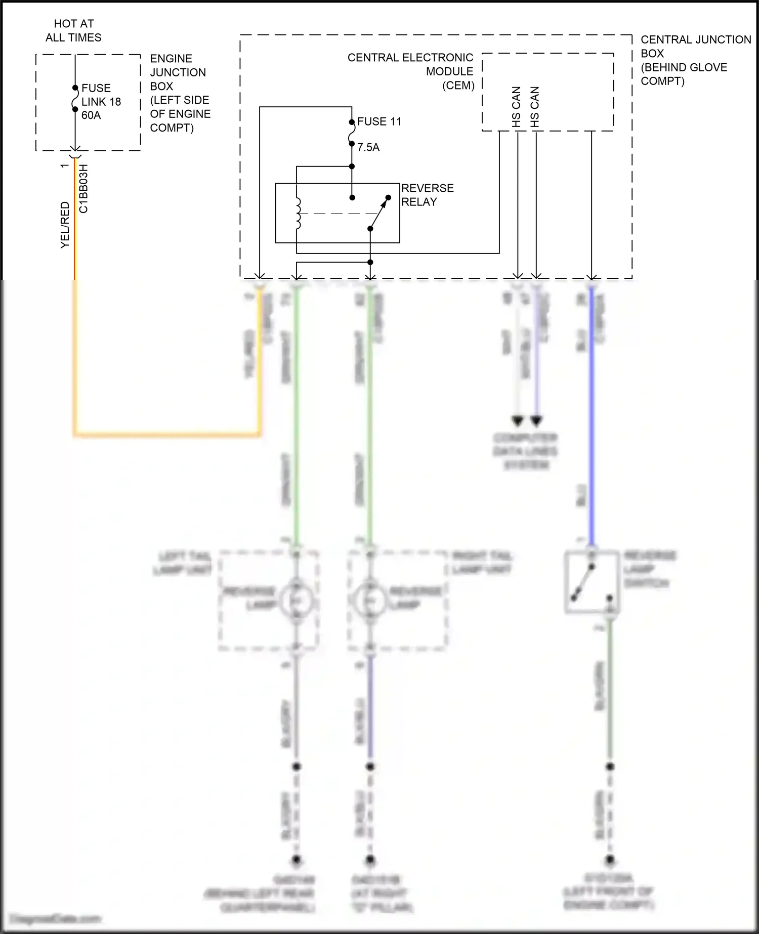 Wiring diagram engine junction box for Land Rover Freelander II (2006-2010) (14 of 25)