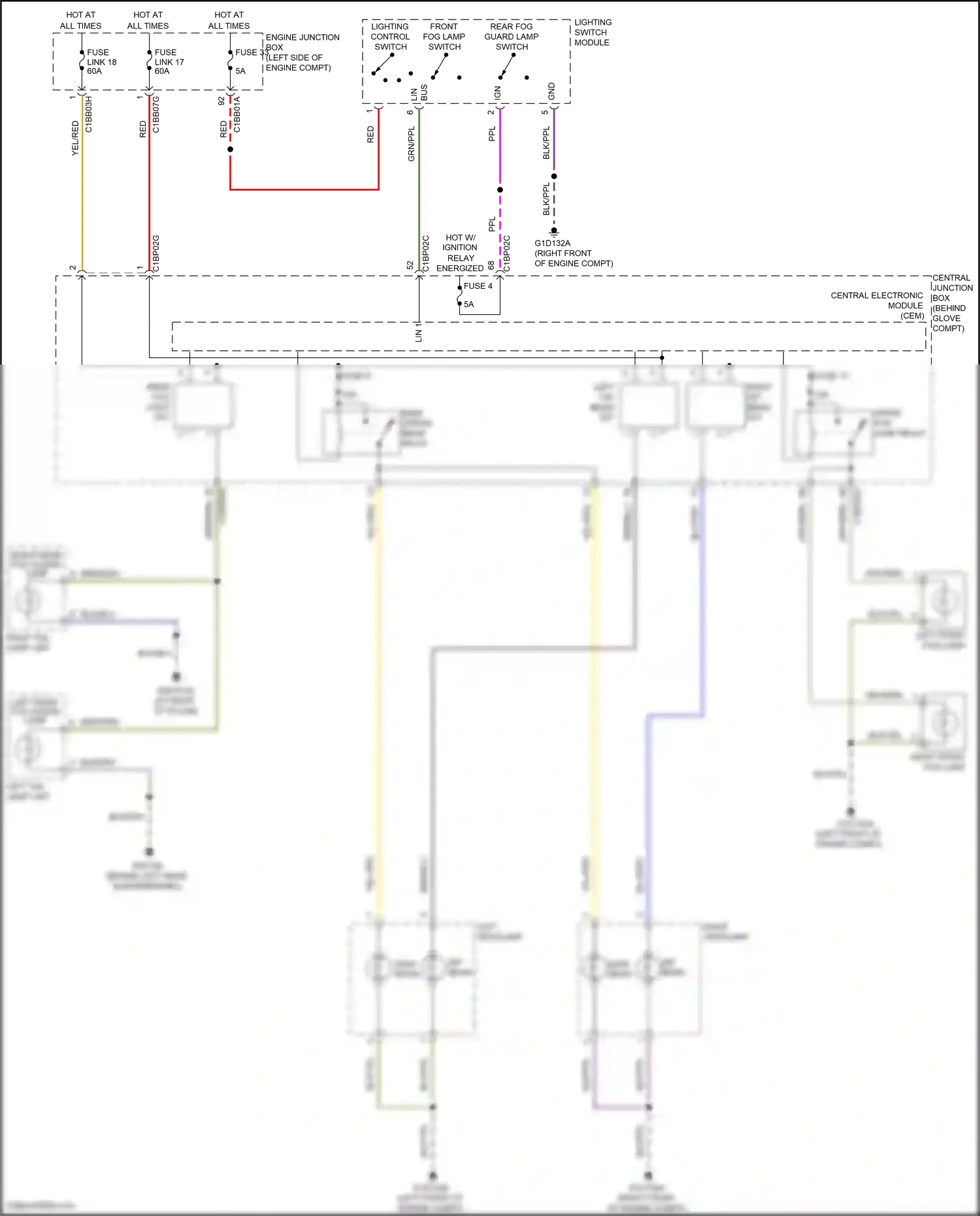 Wiring diagram engine junction box for Land Rover Freelander II (2006-2010) (17 of 25)