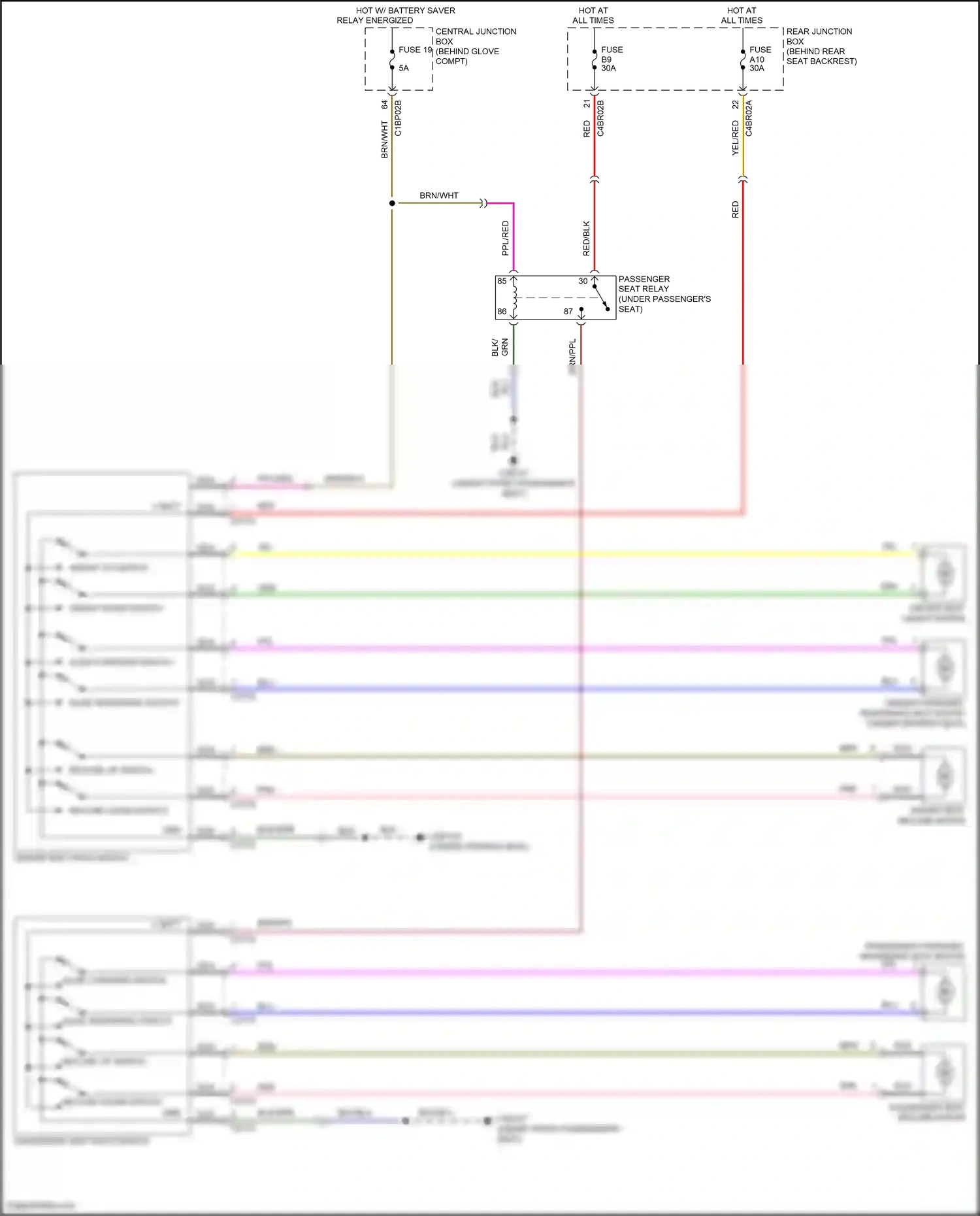 Wiring diagram height up switch for Land Rover Freelander II (2006-2010) (1 of 1)