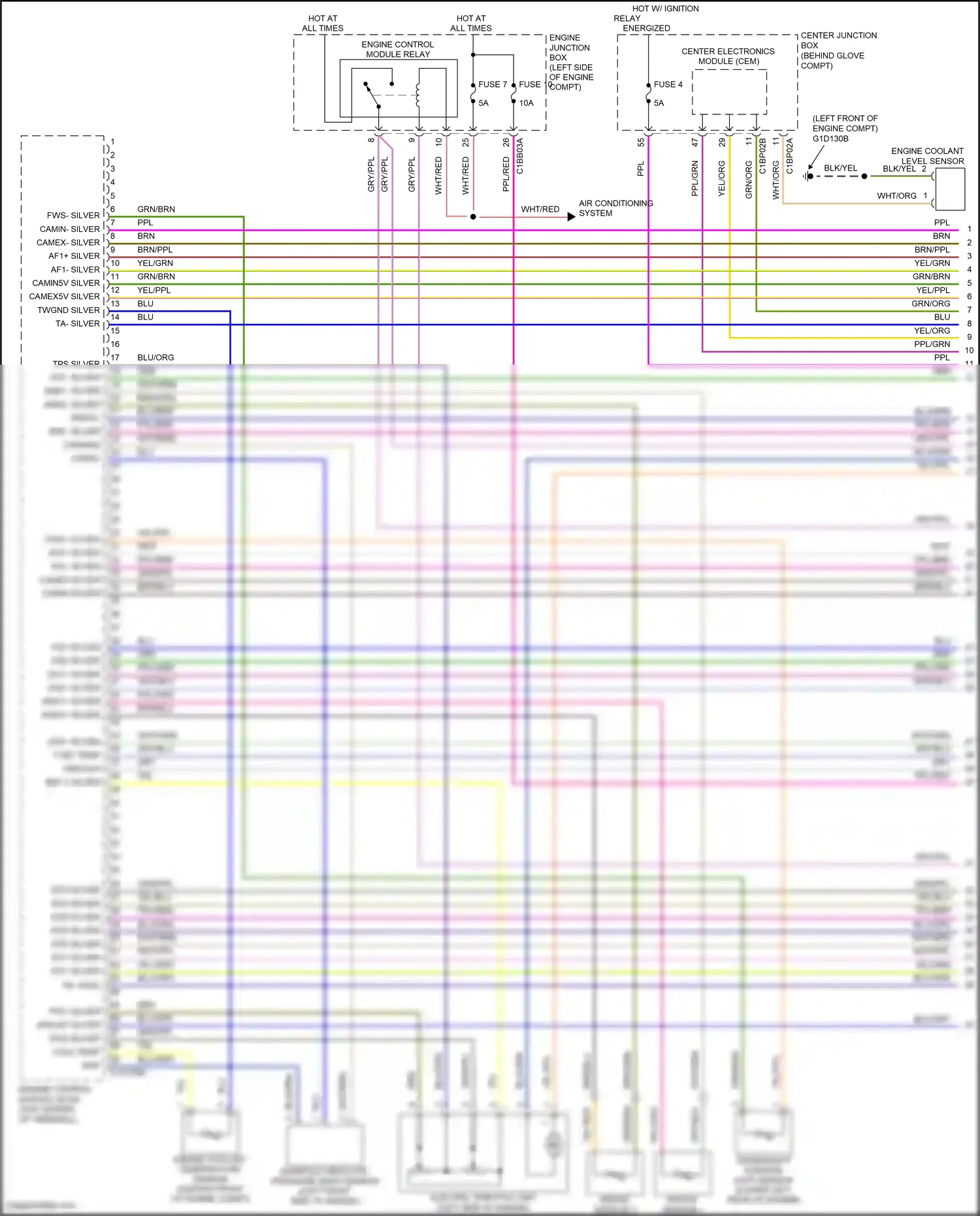 Wiring diagram knock sensor #2 for Land Rover Freelander II (2006-2010) (1 of 1)