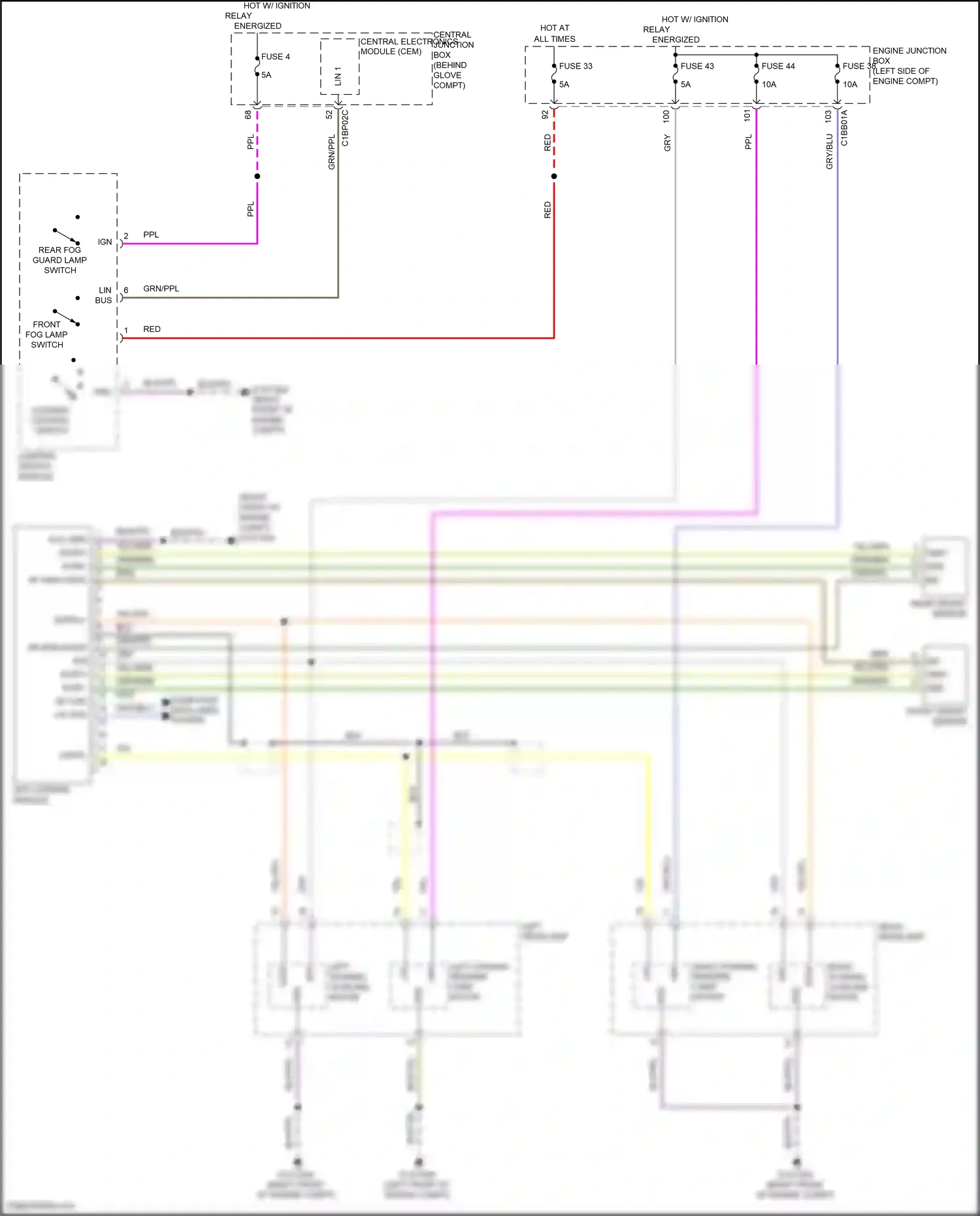 Wiring diagram left dynamic leveling motor for Land Rover Freelander II (2006-2010) (1 of 1)