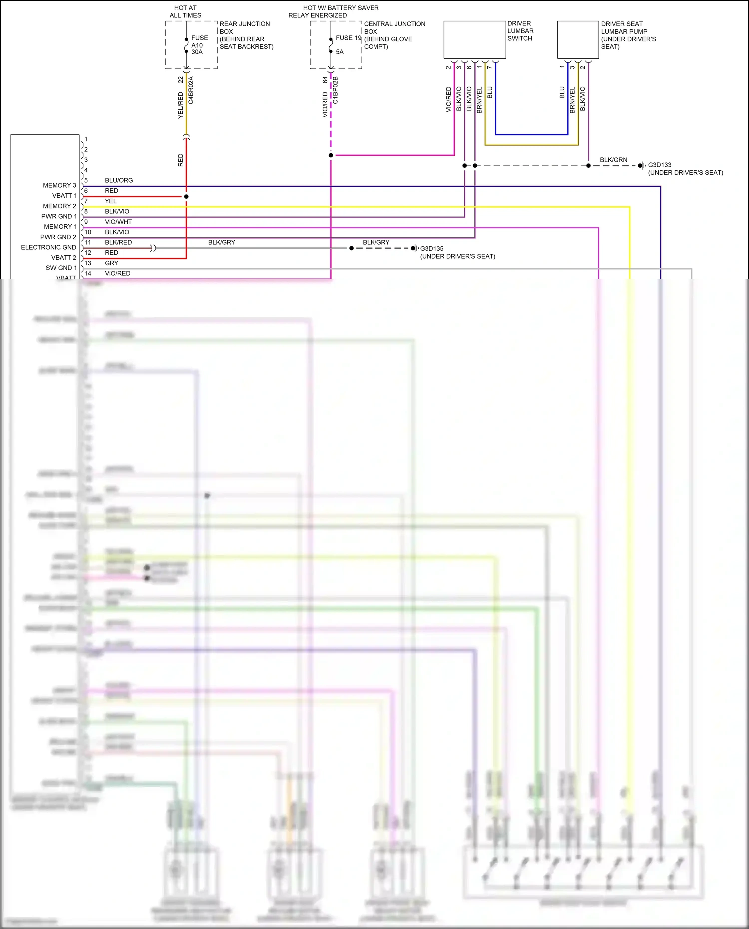 Wiring diagram memory 3 for Land Rover Freelander II (2006-2010) (1 of 1)