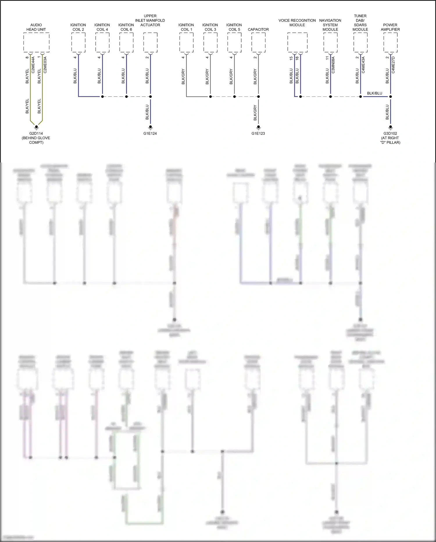 Wiring diagram memory control module for Land Rover Freelander II (2006-2010) (1 of 3)
