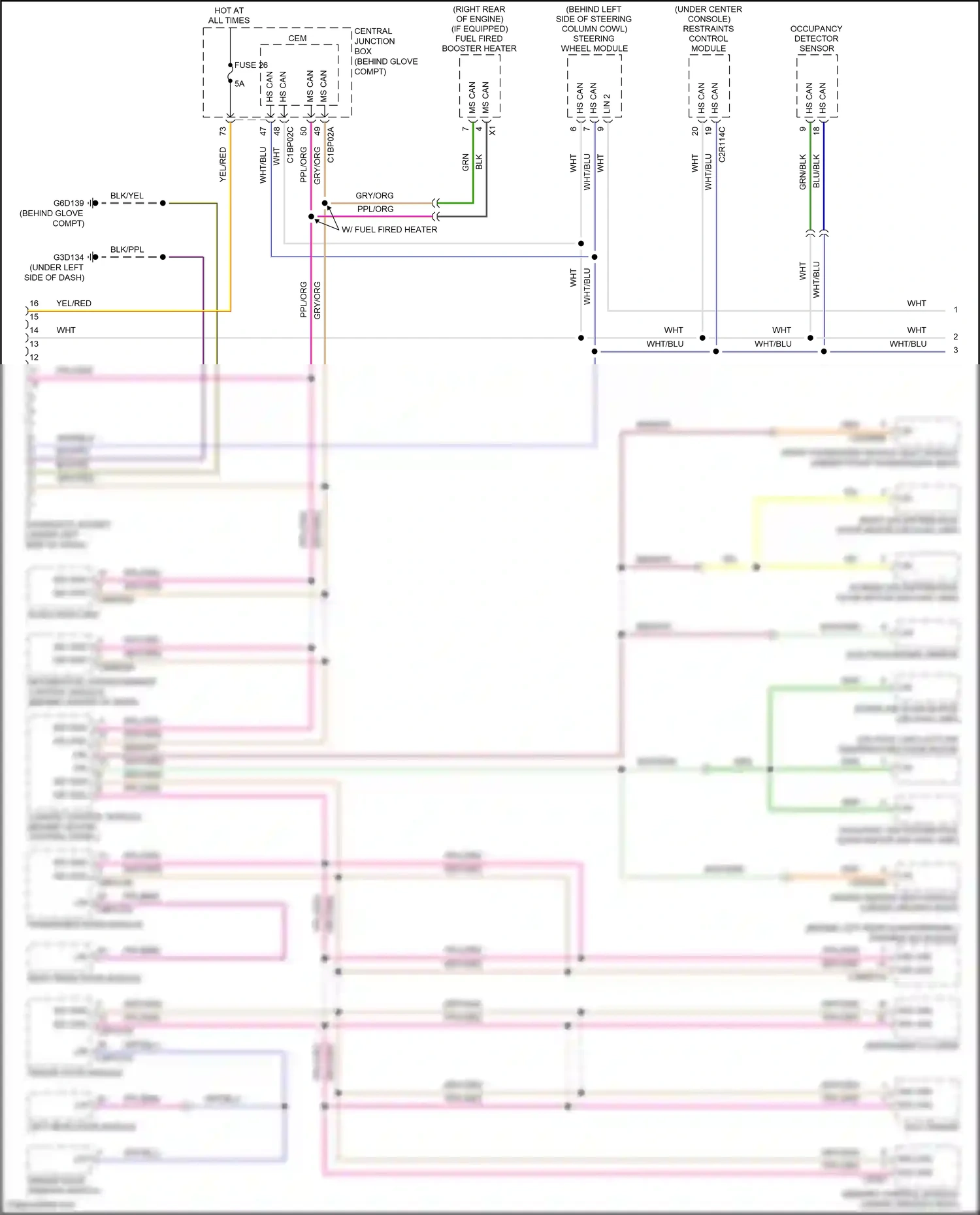 Wiring diagram occupancy detector sensor for Land Rover Freelander II (2006-2010) (1 of 4)