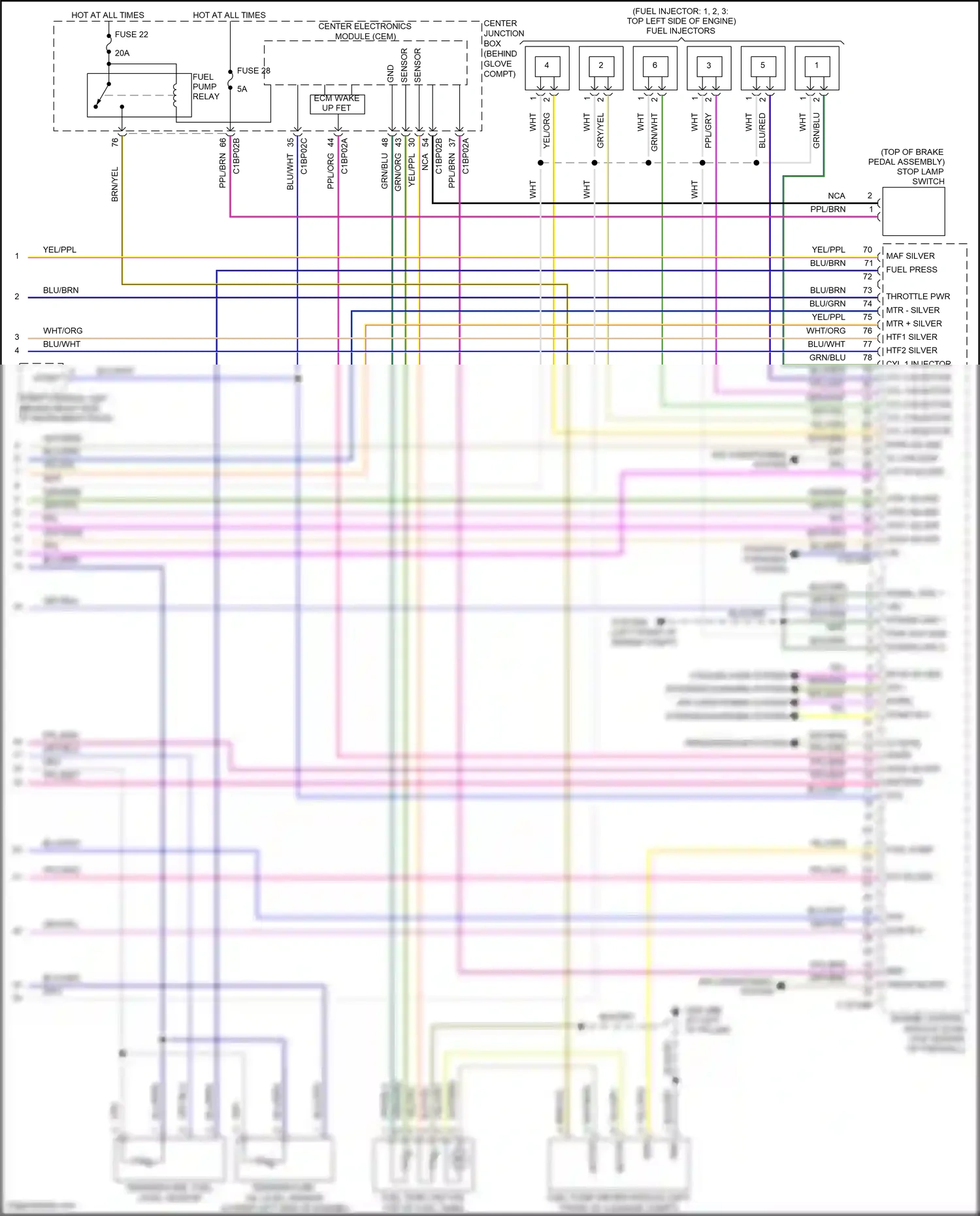 Wiring diagram stop lamp switch for Land Rover Freelander II (2006-2010) (6 of 6)