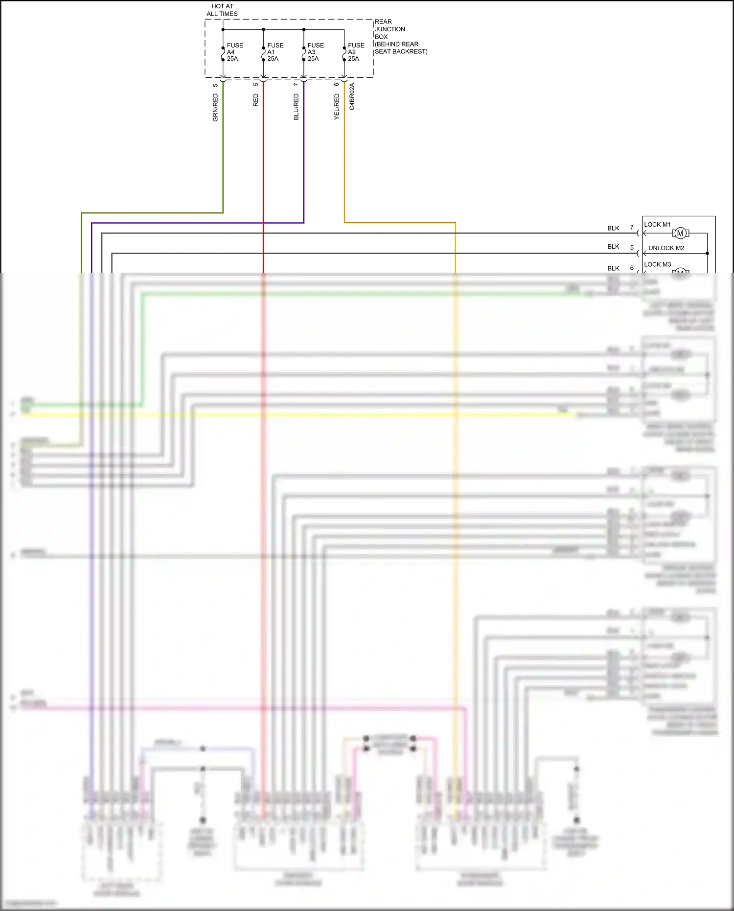 Wiring diagram unlock switch for Land Rover Freelander II (2006-2010) (1 of 1)