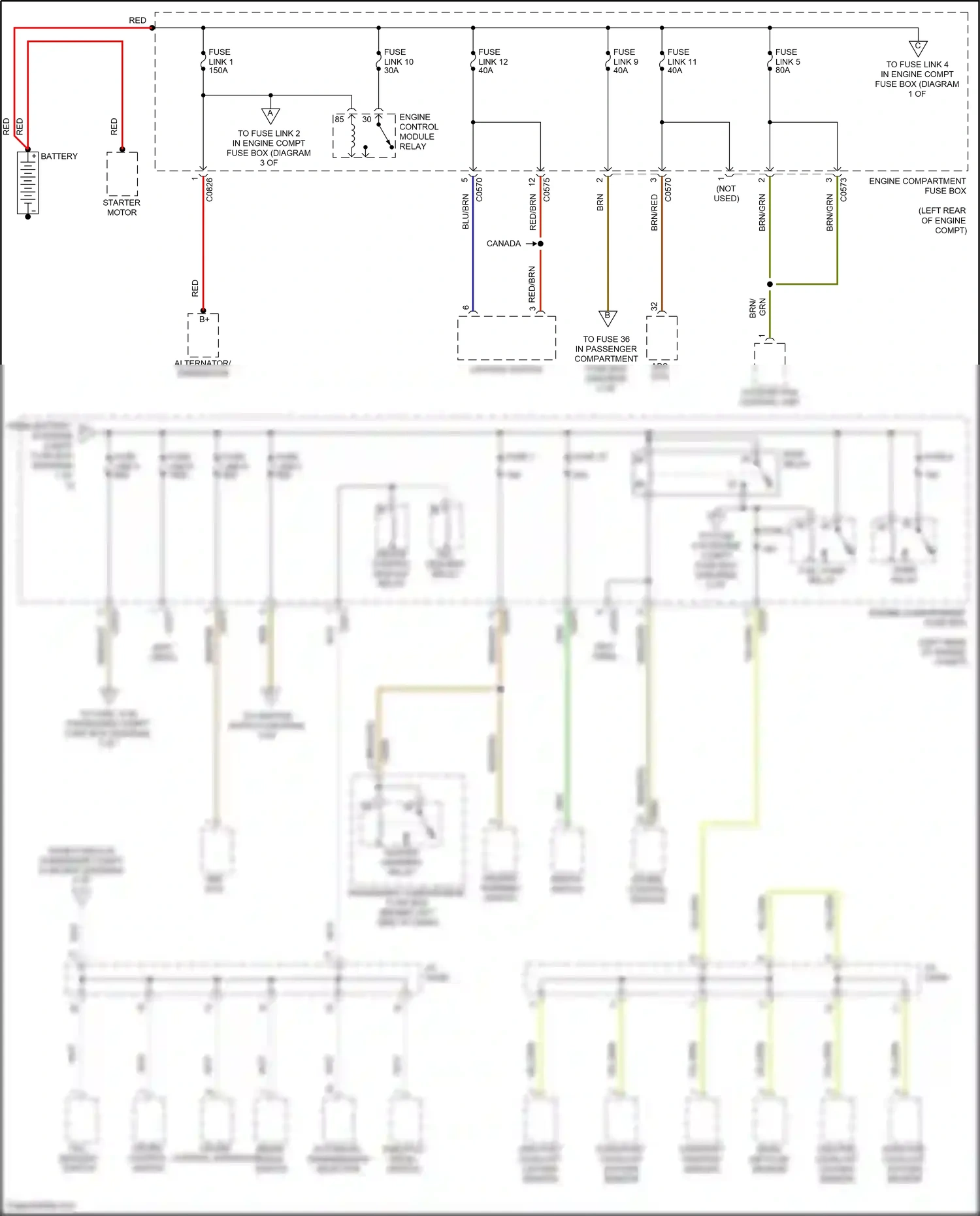 Wiring diagram automatic transmission selector for Land Rover Freelander L314 (2003-2006) (5 of 7)