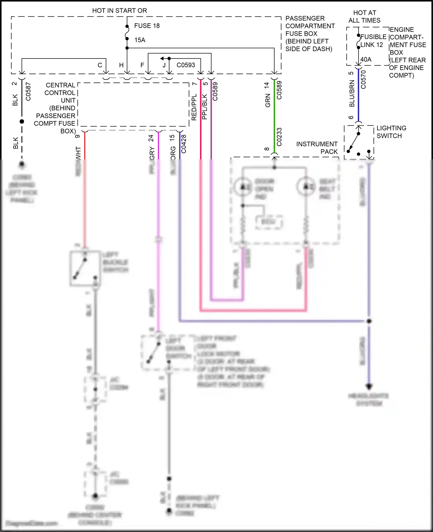 Wiring diagram central control unit for Land Rover Freelander L314 (2003-2006) (20 of 36)