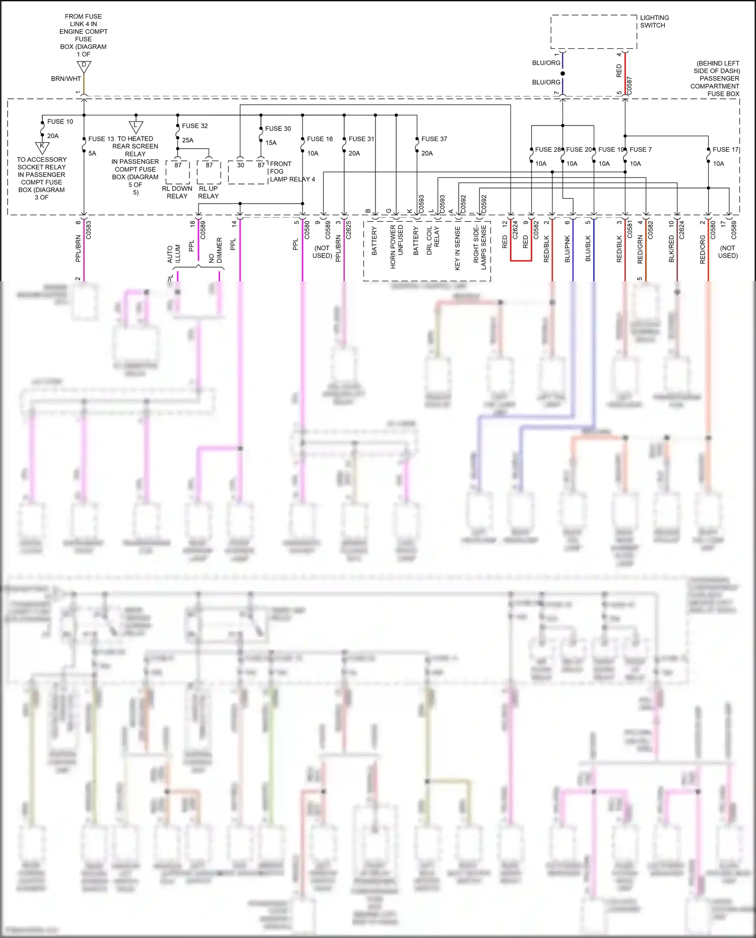 Wiring diagram central control unit for Land Rover Freelander L314 (2003-2006) (7 of 36)
