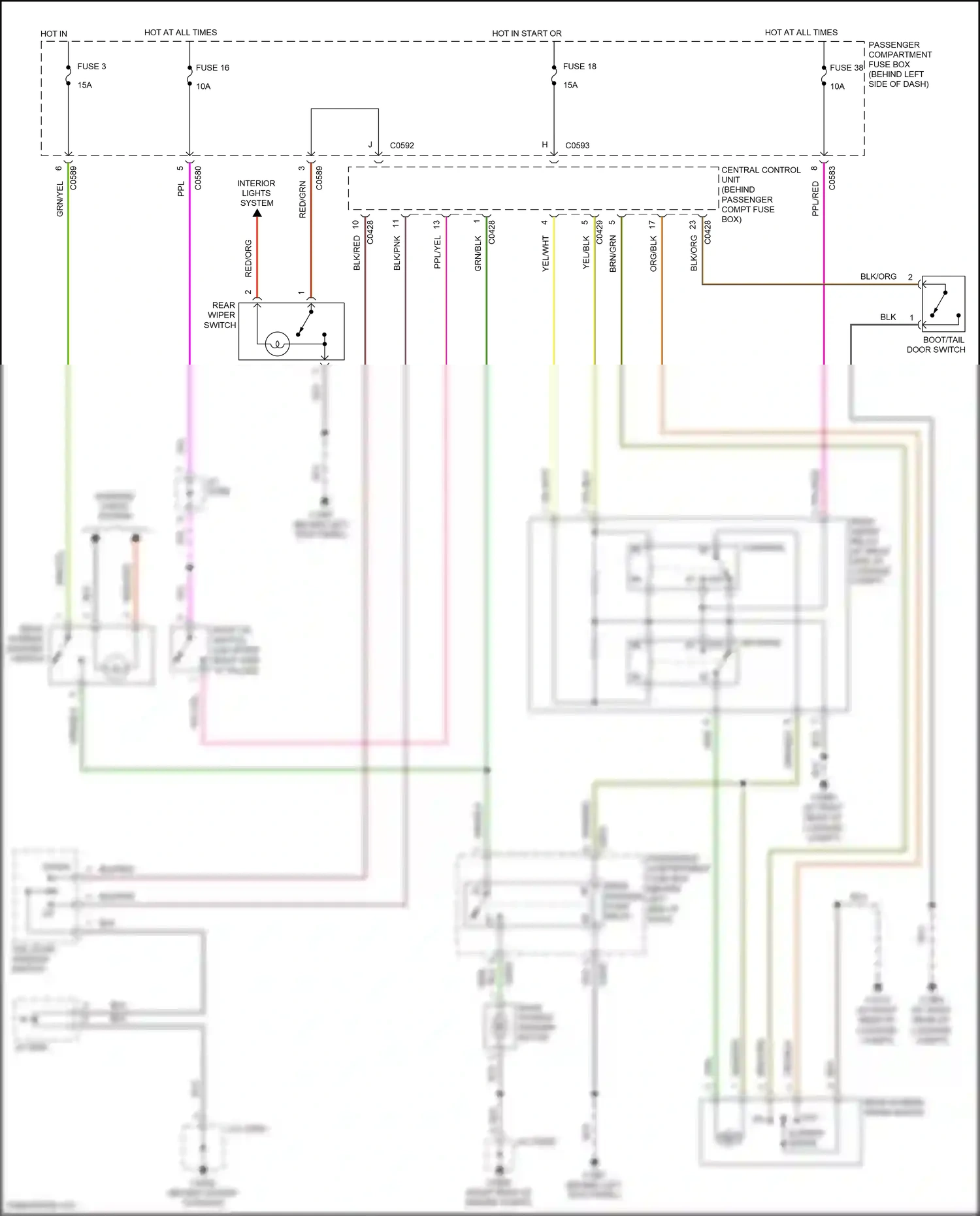 Wiring diagram central control unit for Land Rover Freelander L314 (2003-2006) (29 of 36)