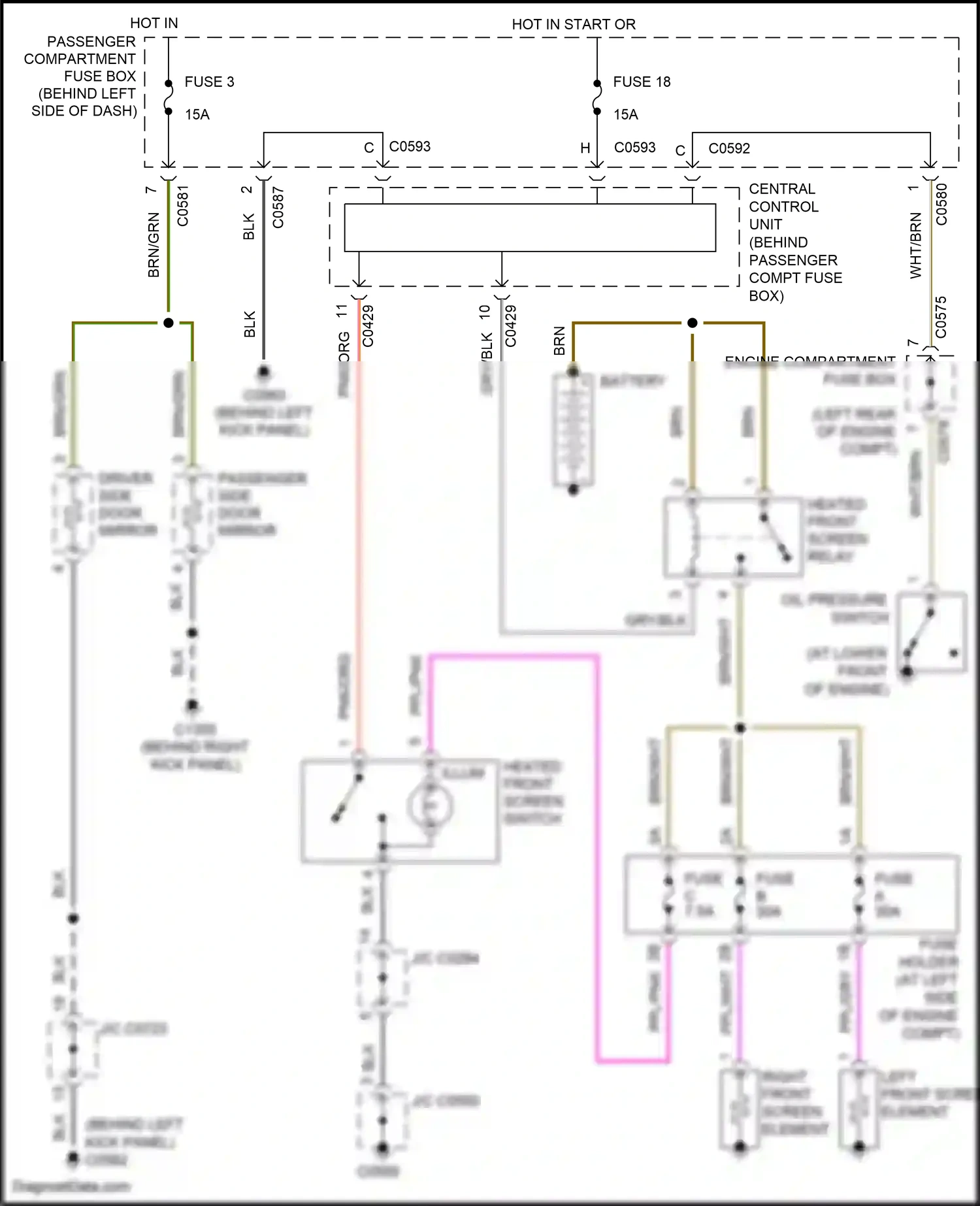 Wiring diagram central control unit for Land Rover Freelander L314 (2003-2006) (14 of 36)