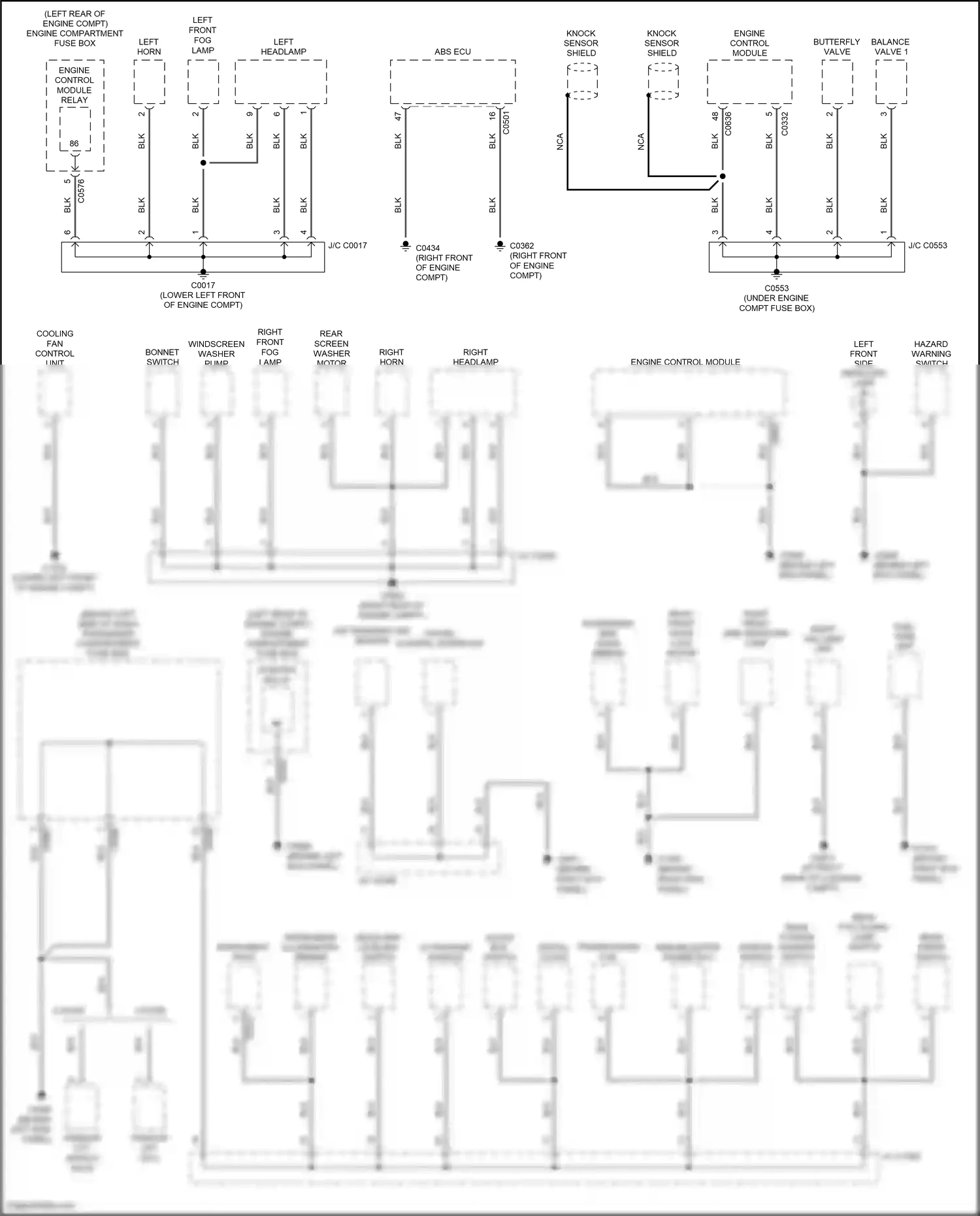 Wiring diagram cruise control interface for Land Rover Freelander L314 (2003-2006) (1 of 3)