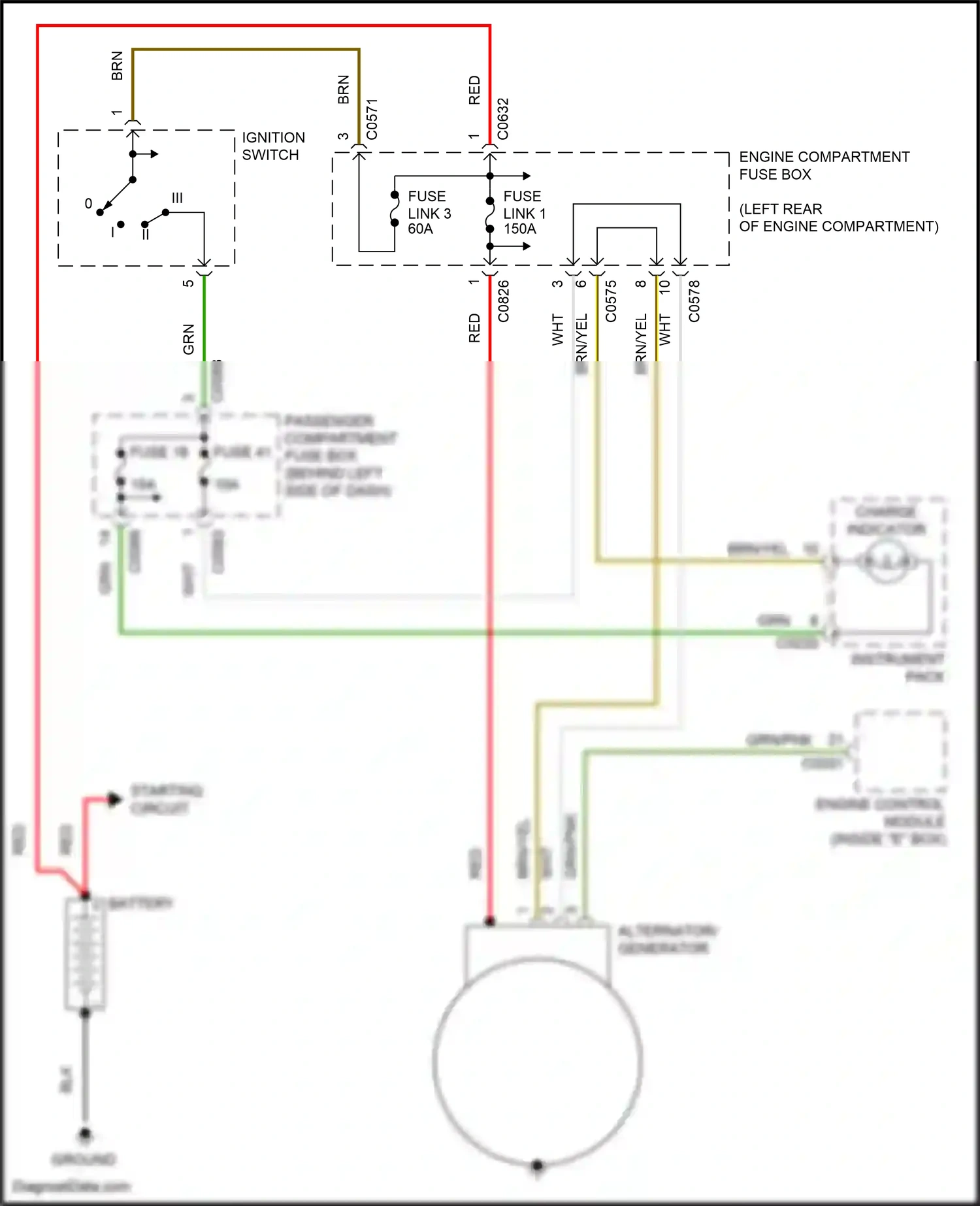 Wiring diagram engine control module for Land Rover Freelander L314 (2003-2006) (2 of 15)