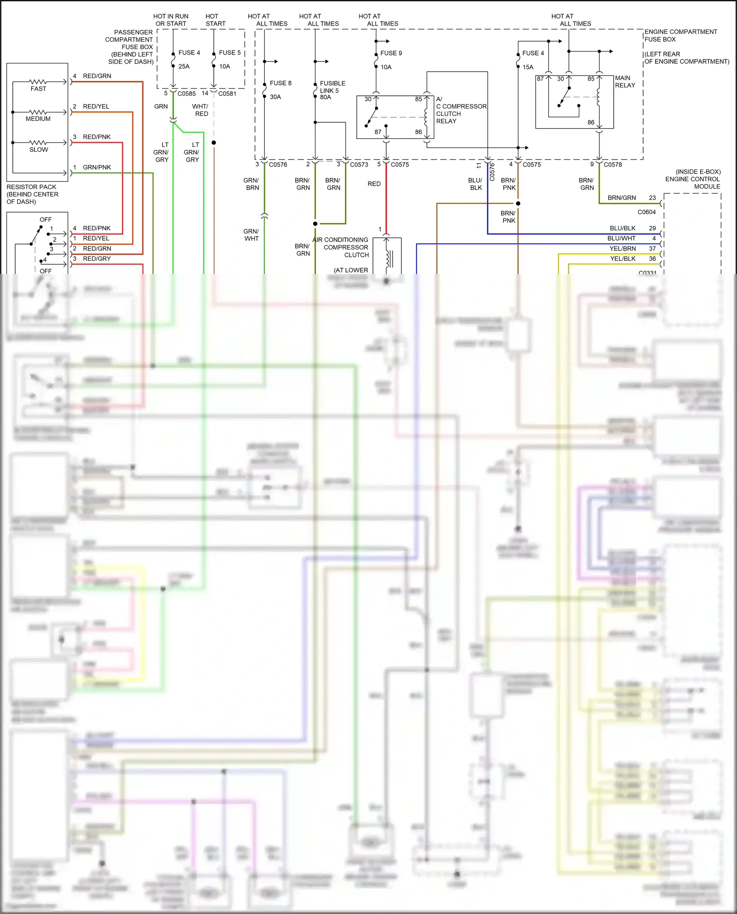 Wiring diagram evaporator temperature sensor for Land Rover Freelander L314 (2003-2006) (1 of 1)