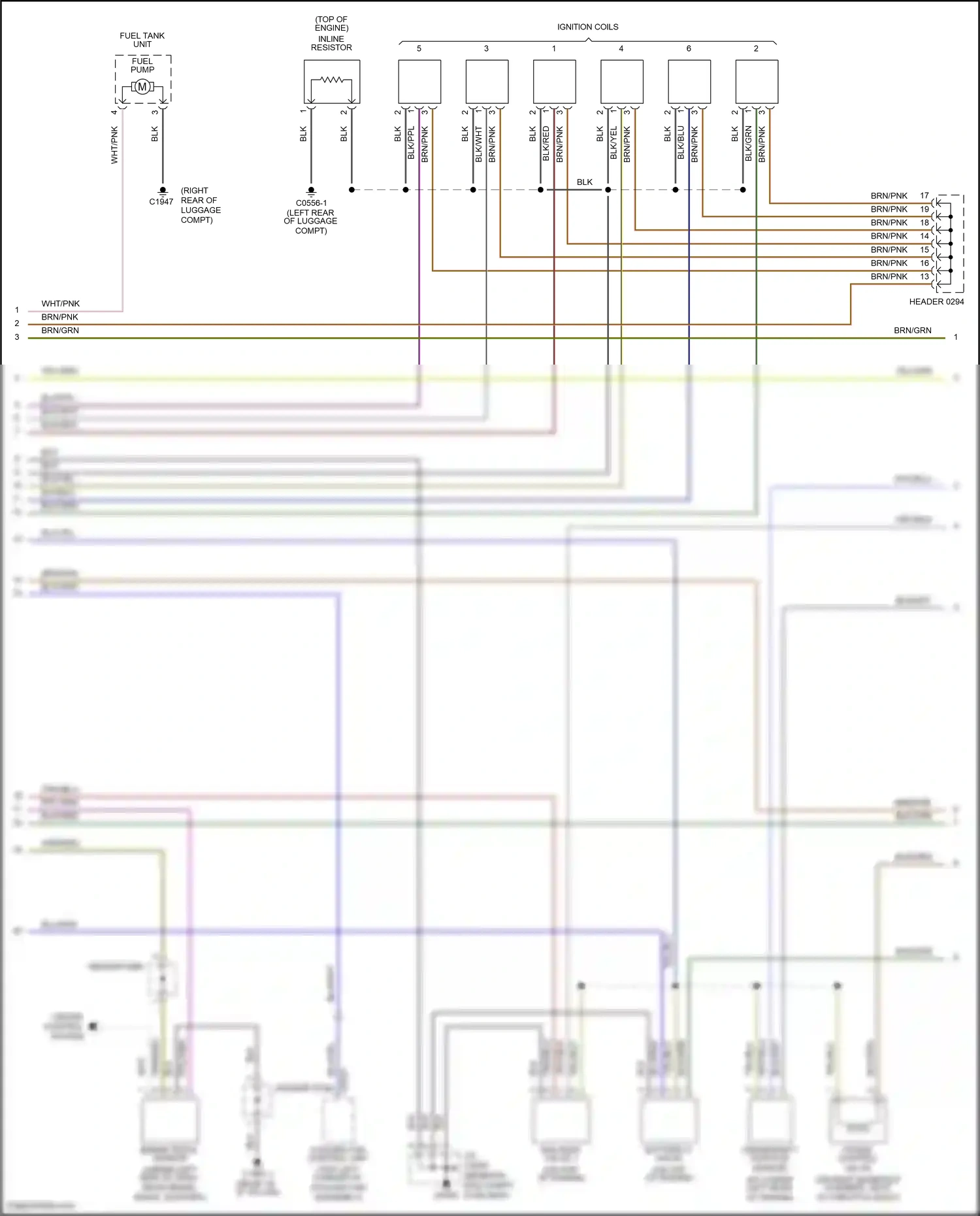 Wiring diagram header 0285 for Land Rover Freelander L314 (2003-2006) (2 of 2)