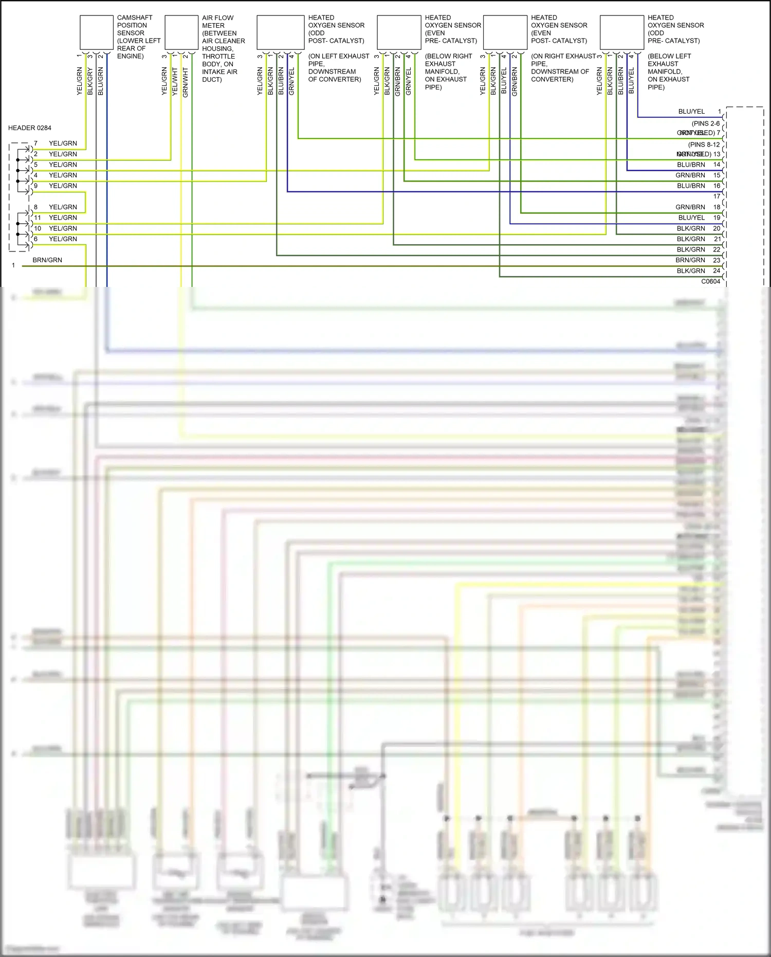 Wiring diagram knock sensor for Land Rover Freelander L314 (2003-2006) (1 of 1)