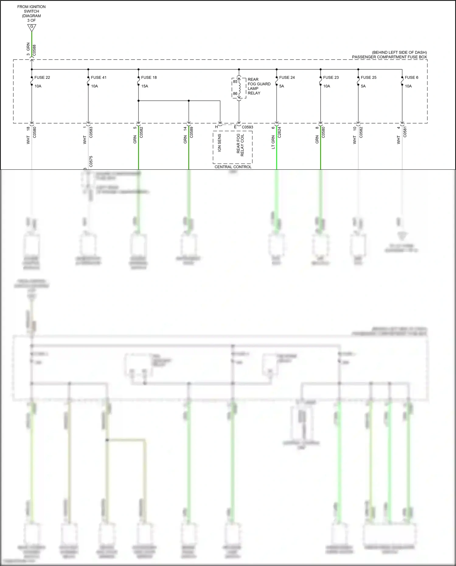 Wiring diagram reverse lamp switch for Land Rover Freelander L314 (2003-2006) (1 of 1)