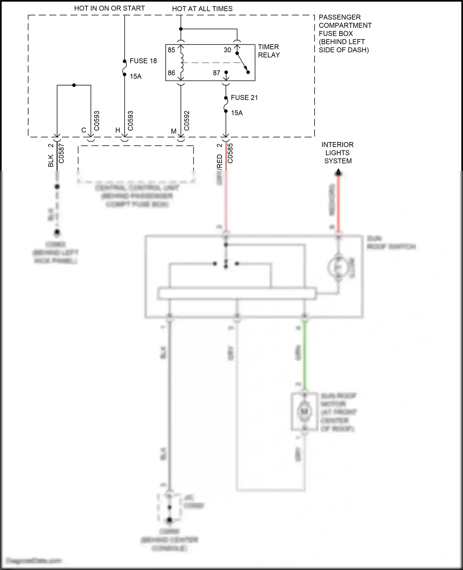 Wiring diagram timer relay for Land Rover Freelander L314 (2003-2006) (2 of 2)