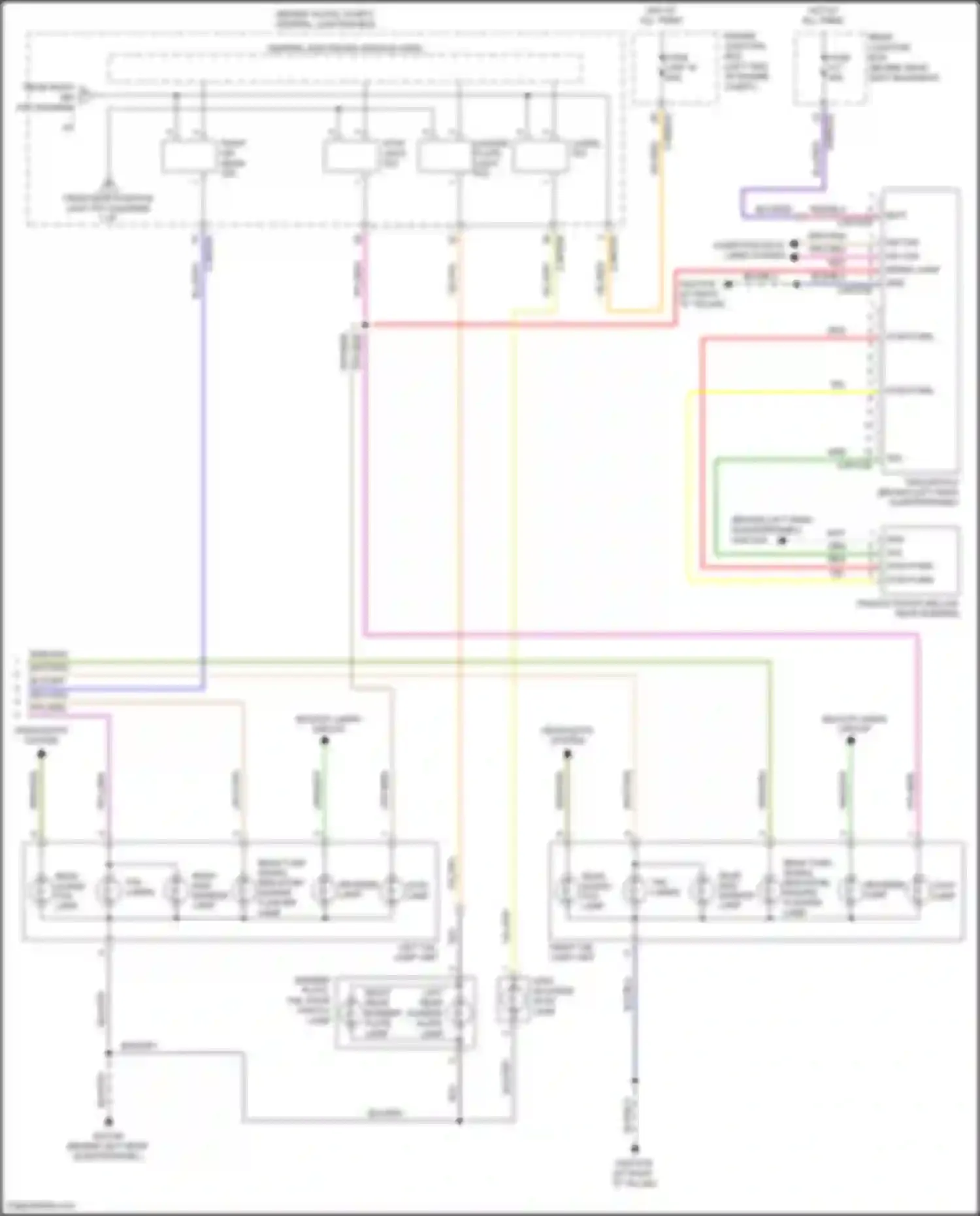Freelander Land Rover L359 (2006-2010): Exterior lamps & trailer connector circuit (2 of 2)