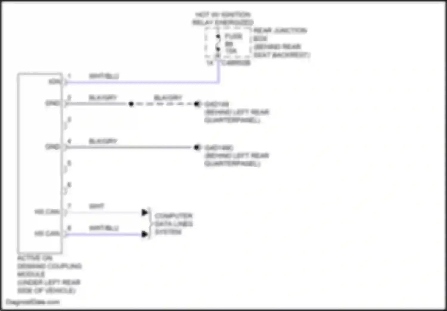 Freelander Land Rover L359 (2006-2010): Rear differential lock circuit