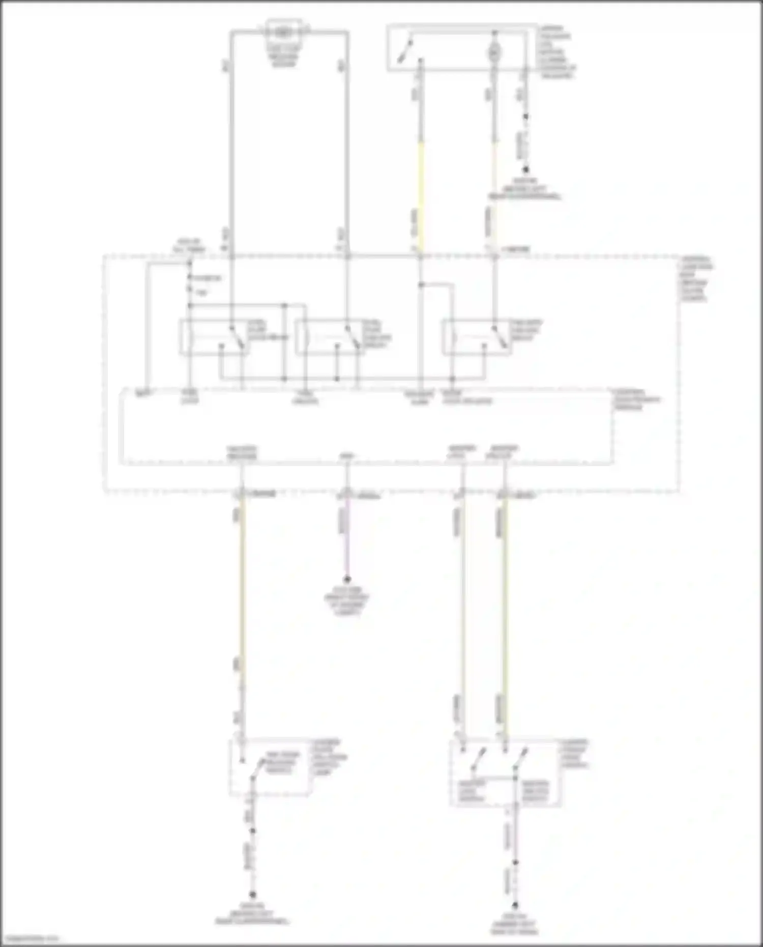 Freelander Land Rover L359 (2006-2010): Tailgate & fuel door release circuit