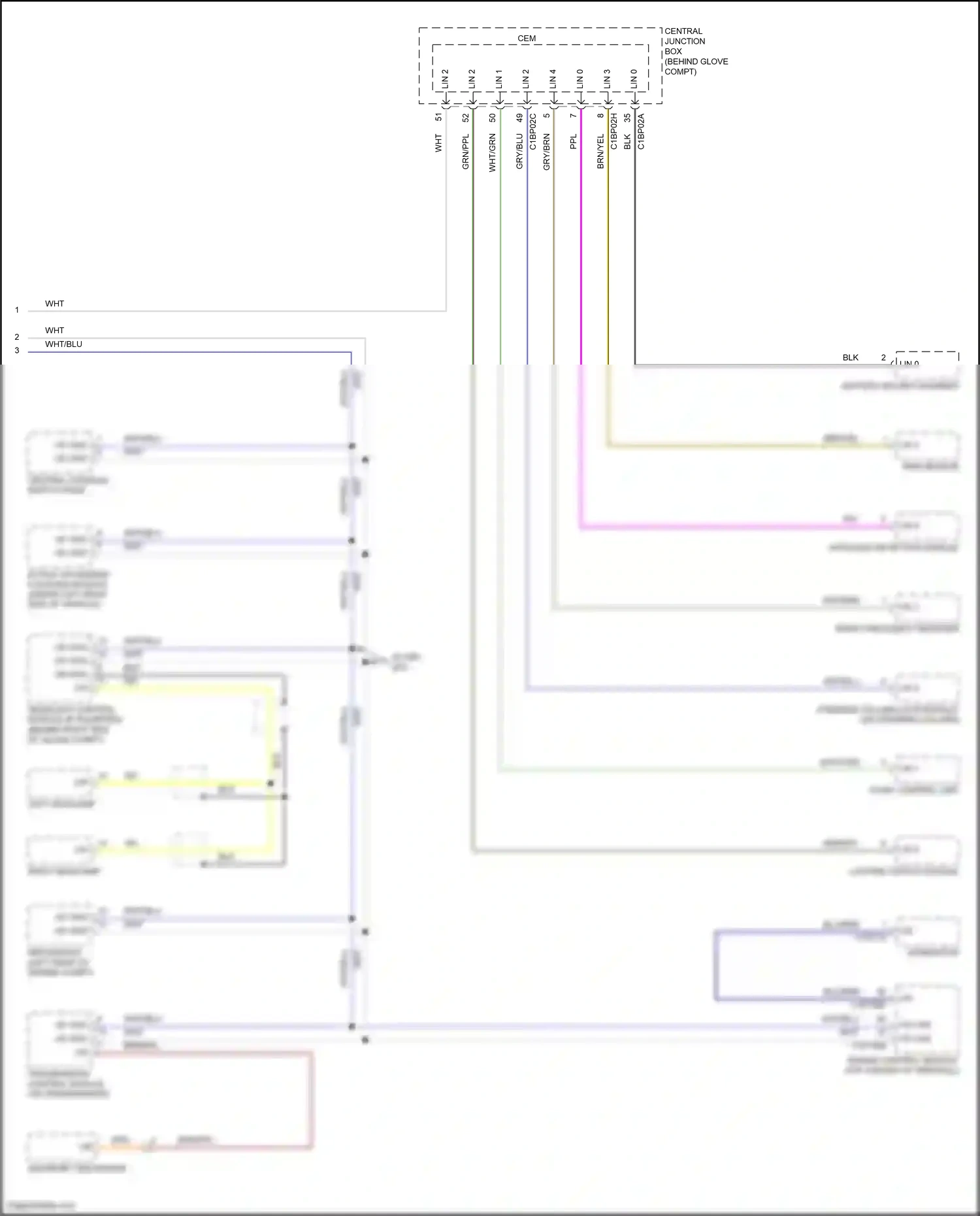 Wiring diagram lighting switch module for Land Rover Freelander L359 (2006-2010) (2 of 9)