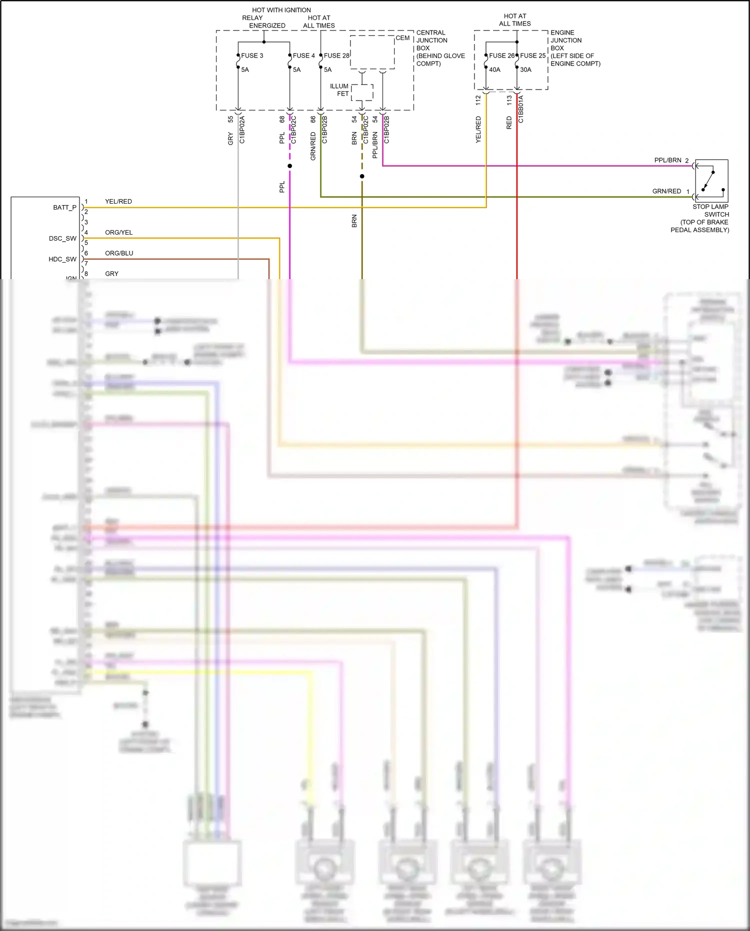 Wiring diagram terrain optimization switch for Land Rover Freelander L359 (2006-2010) (1 of 2)