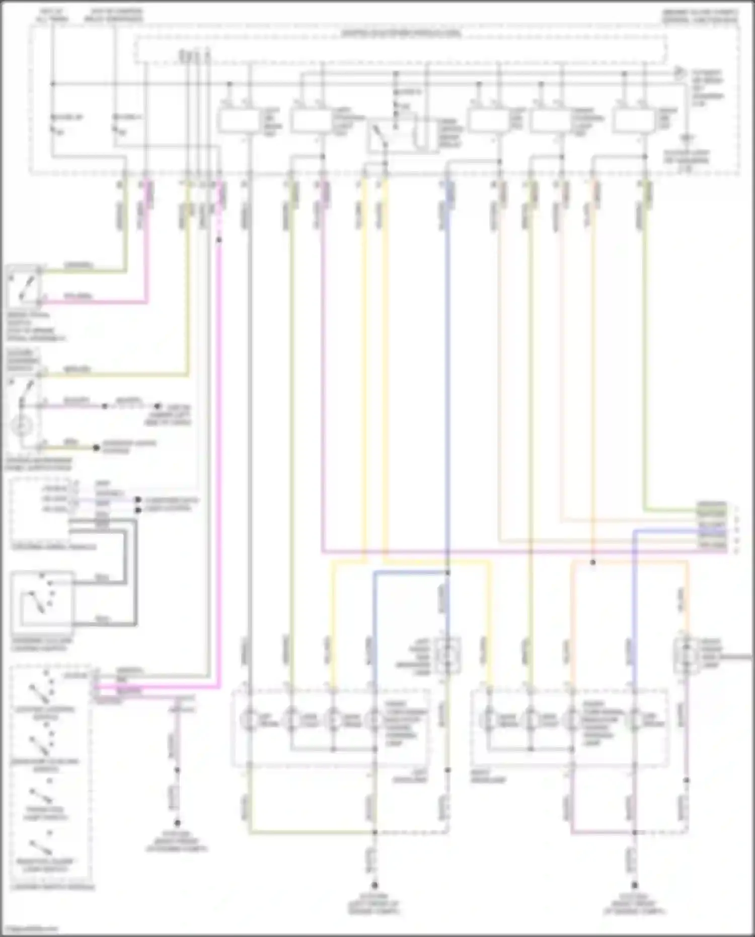 Freelander Land Rover L359 (2010-2012): Exterior lamps & trailer connector circuit (1 of 2)
