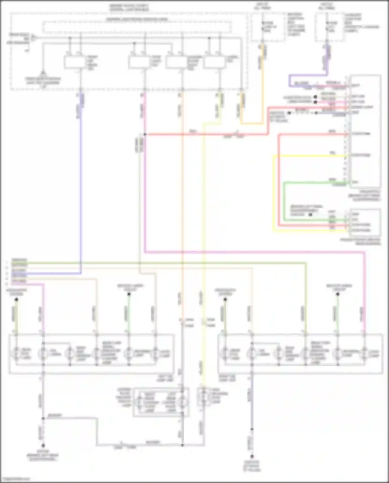 Freelander Land Rover L359 (2010-2012): Exterior lamps & trailer connector circuit (2 of 2)