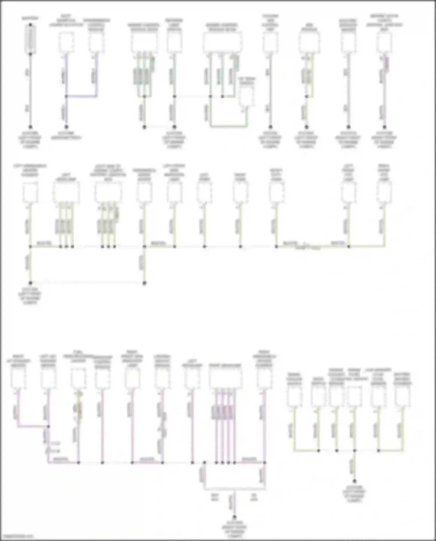 Freelander Land Rover L359 (2010-2012): Ground distribution circuit (1 of 4)