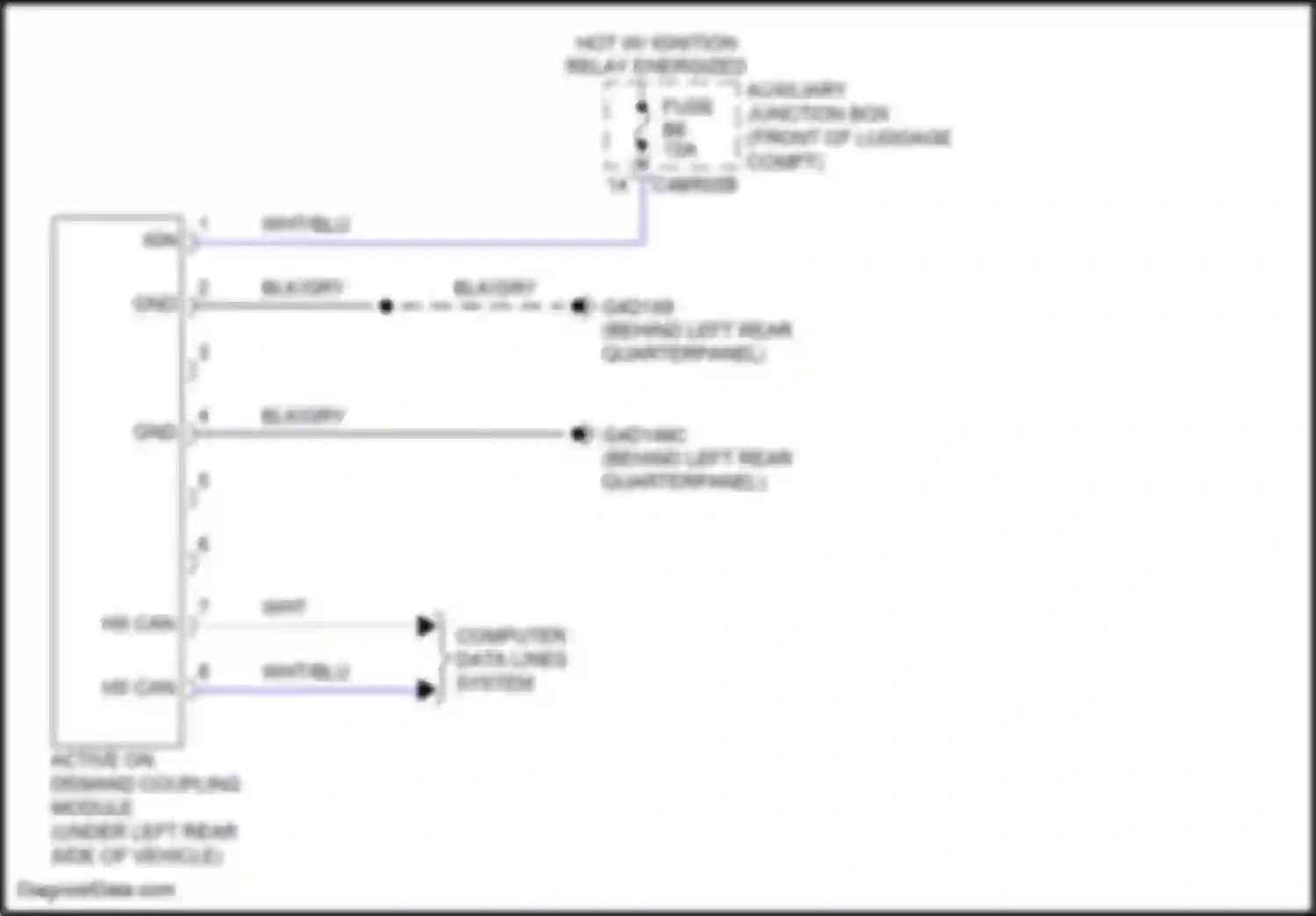 Freelander Land Rover L359 (2010-2012): Rear differential lock circuit
