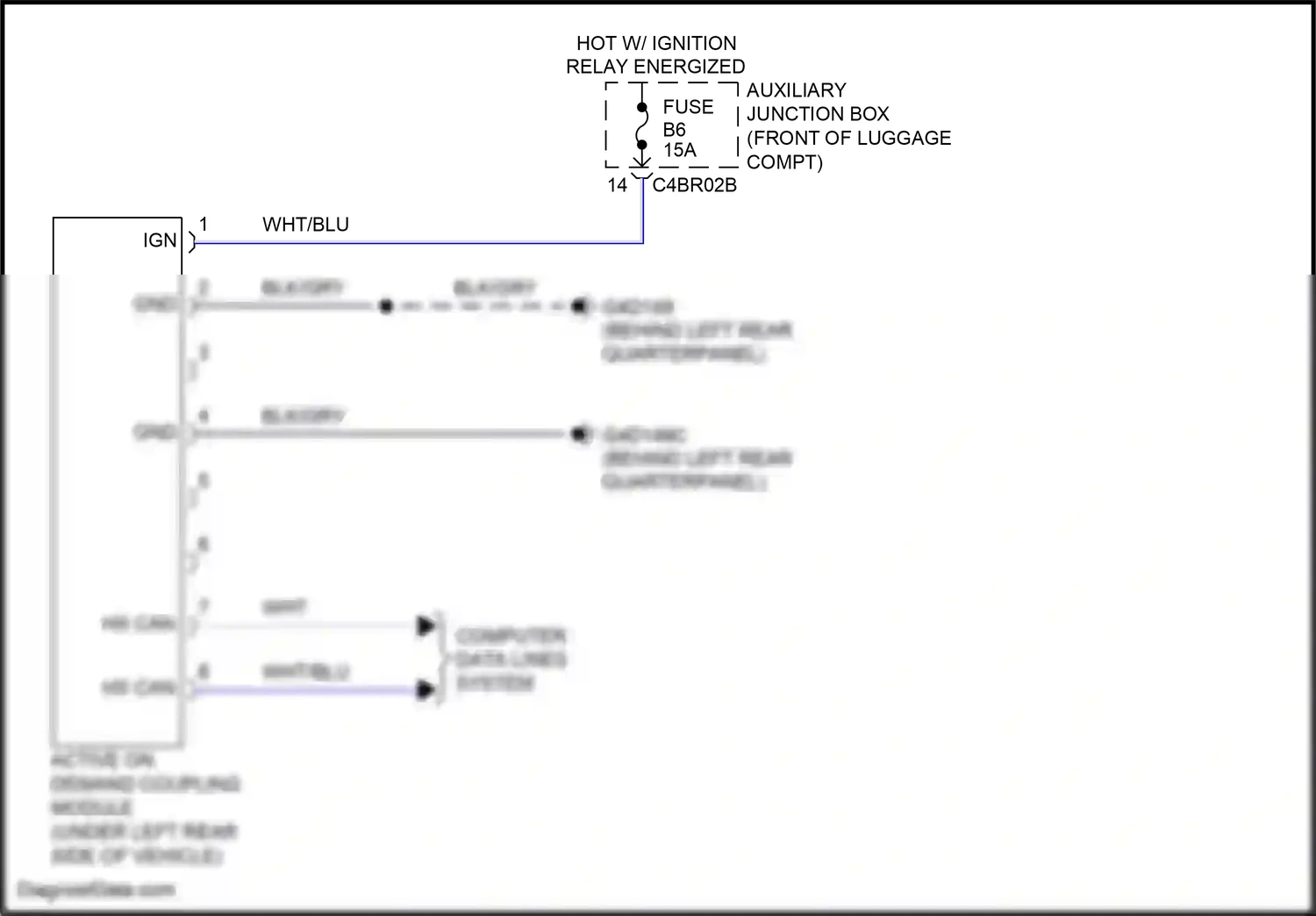 Wiring diagram active on demand coupling module for Land Rover Freelander L359 (2010-2012) (4 of 4)