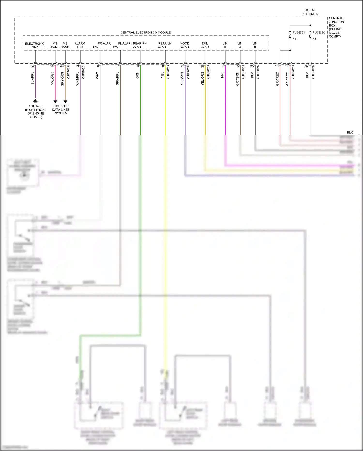 Wiring diagram blk for Land Rover Freelander L359 (2010-2012) (21 of 38)