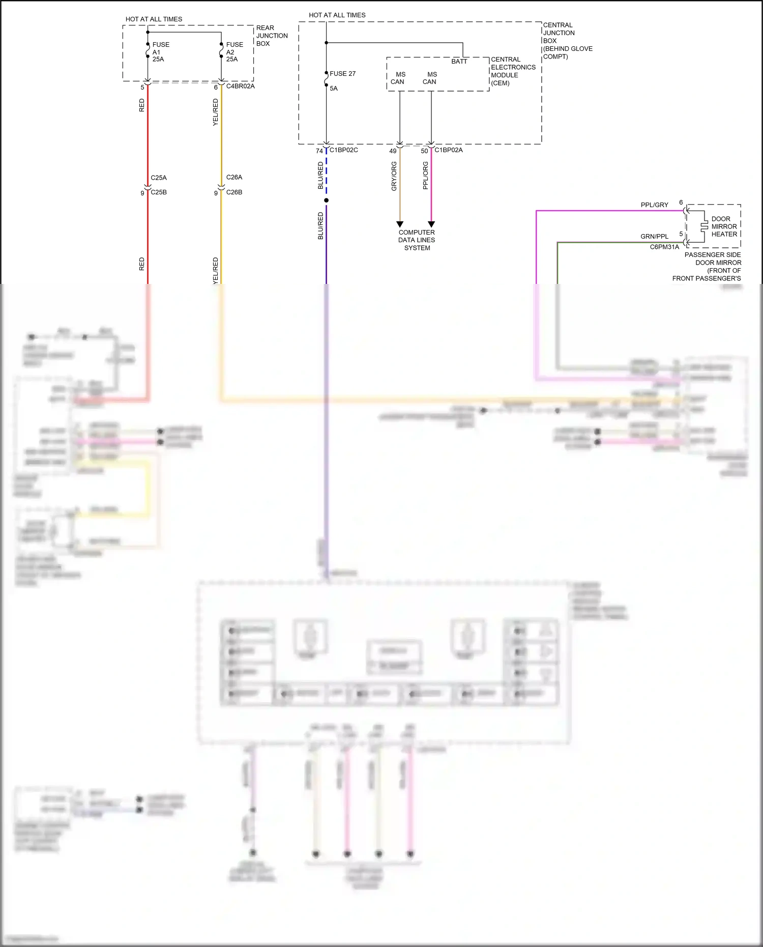 Wiring diagram blk/ppl for Land Rover Freelander L359 (2010-2012) (2 of 27)